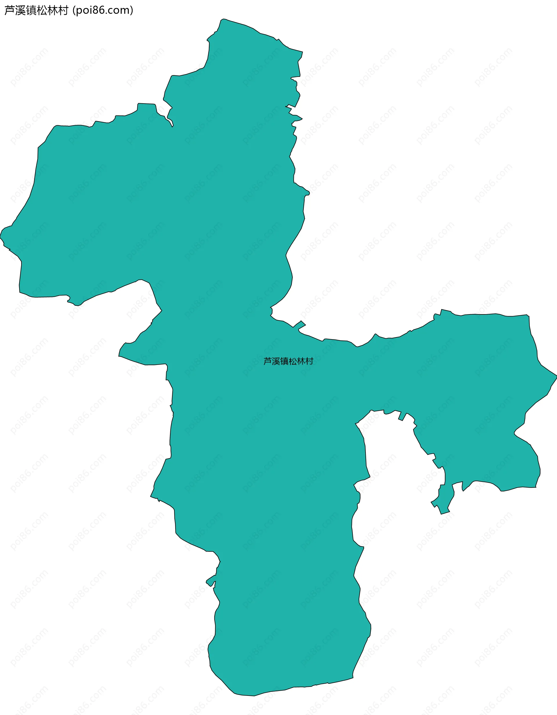 芦溪镇松林村边界地图