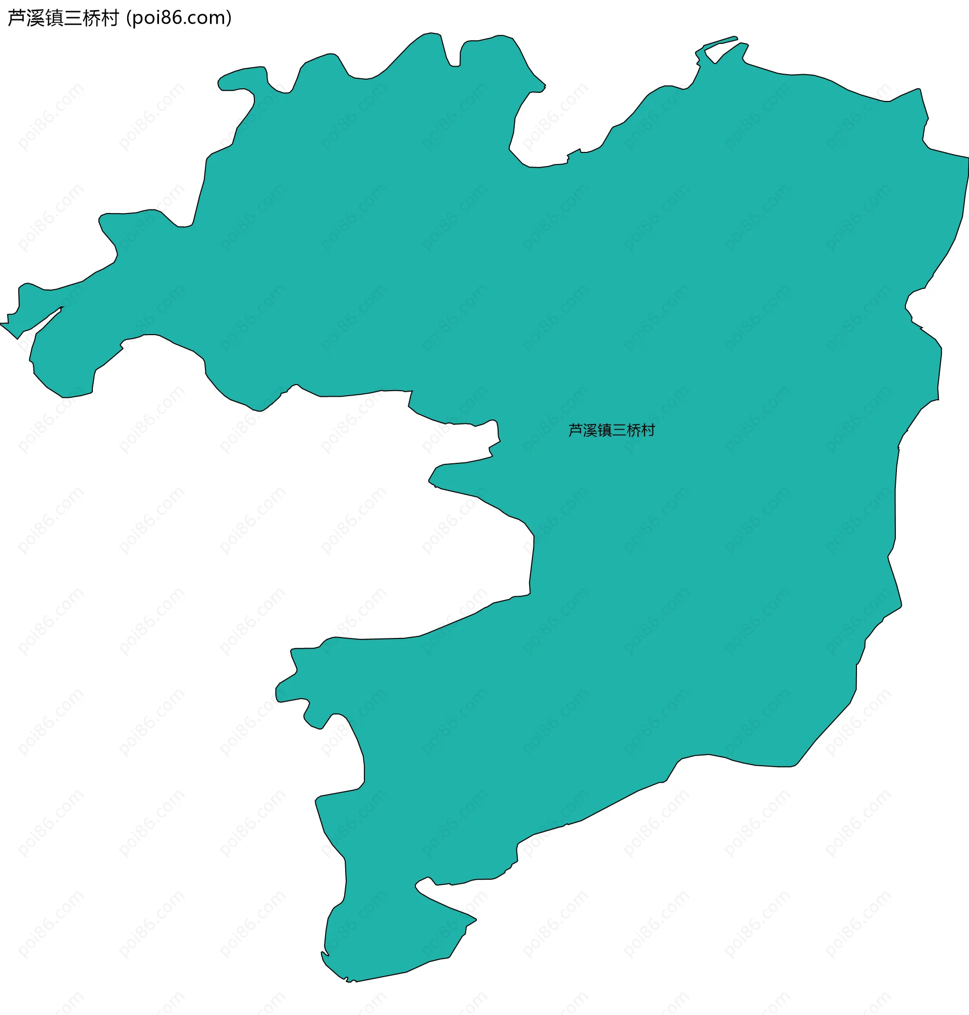 芦溪镇三桥村边界地图