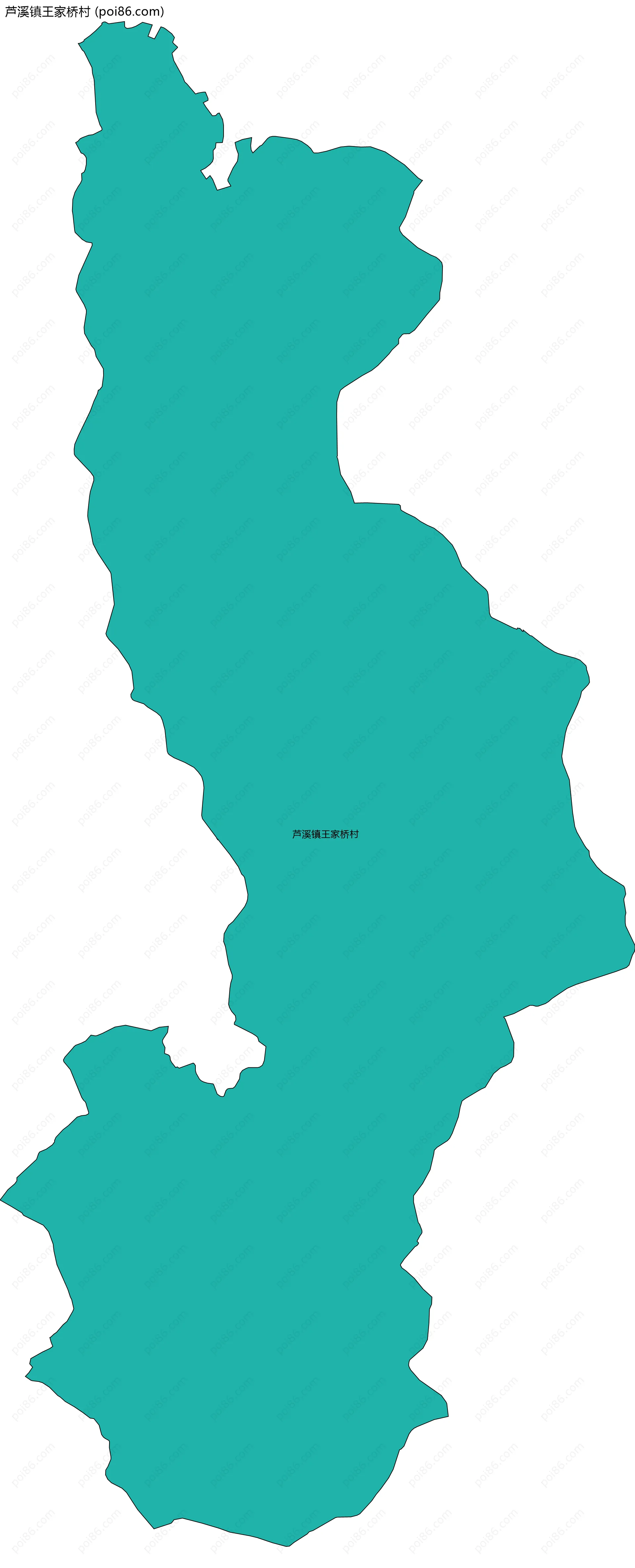 芦溪镇王家桥村边界地图