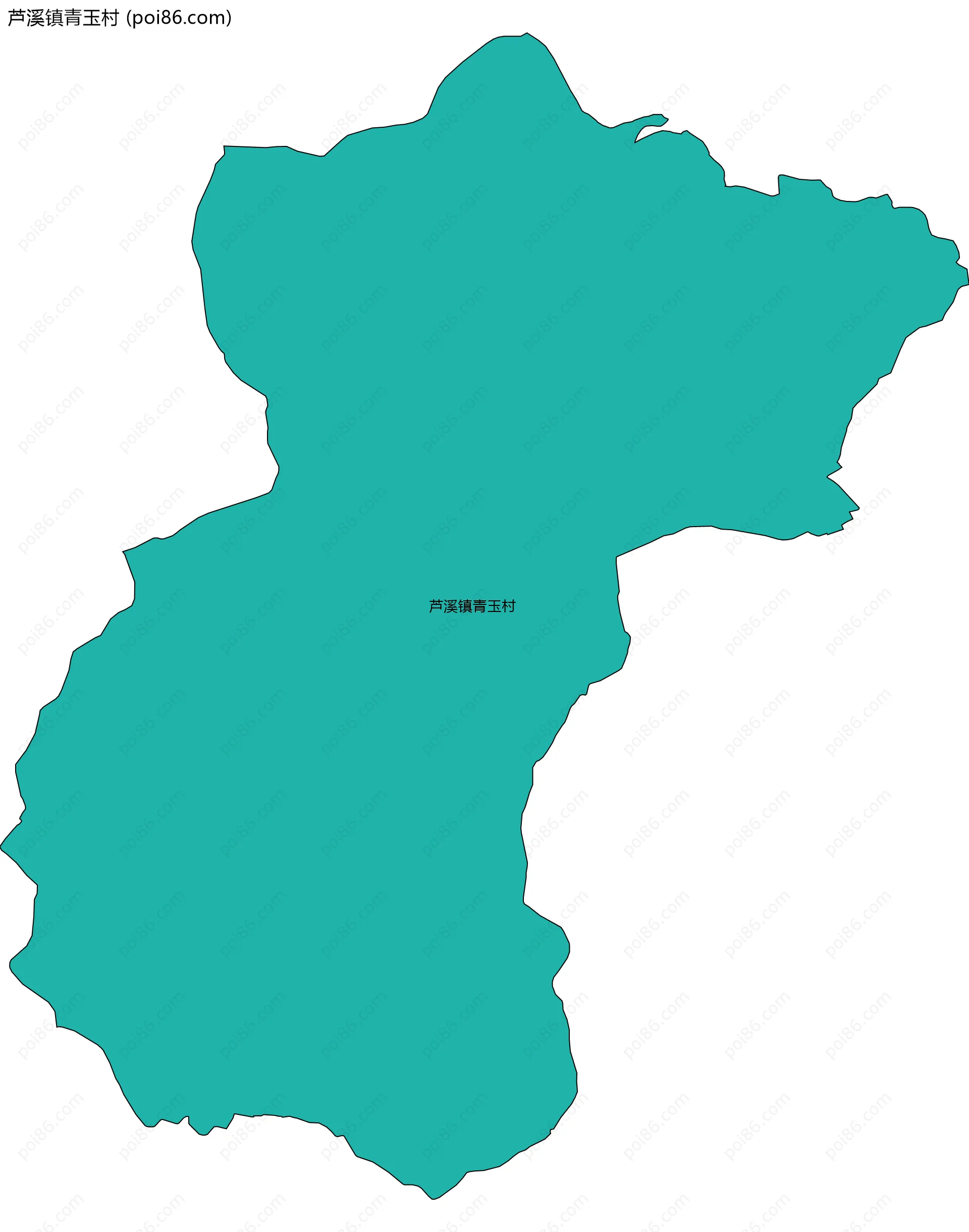 芦溪镇青玉村边界地图
