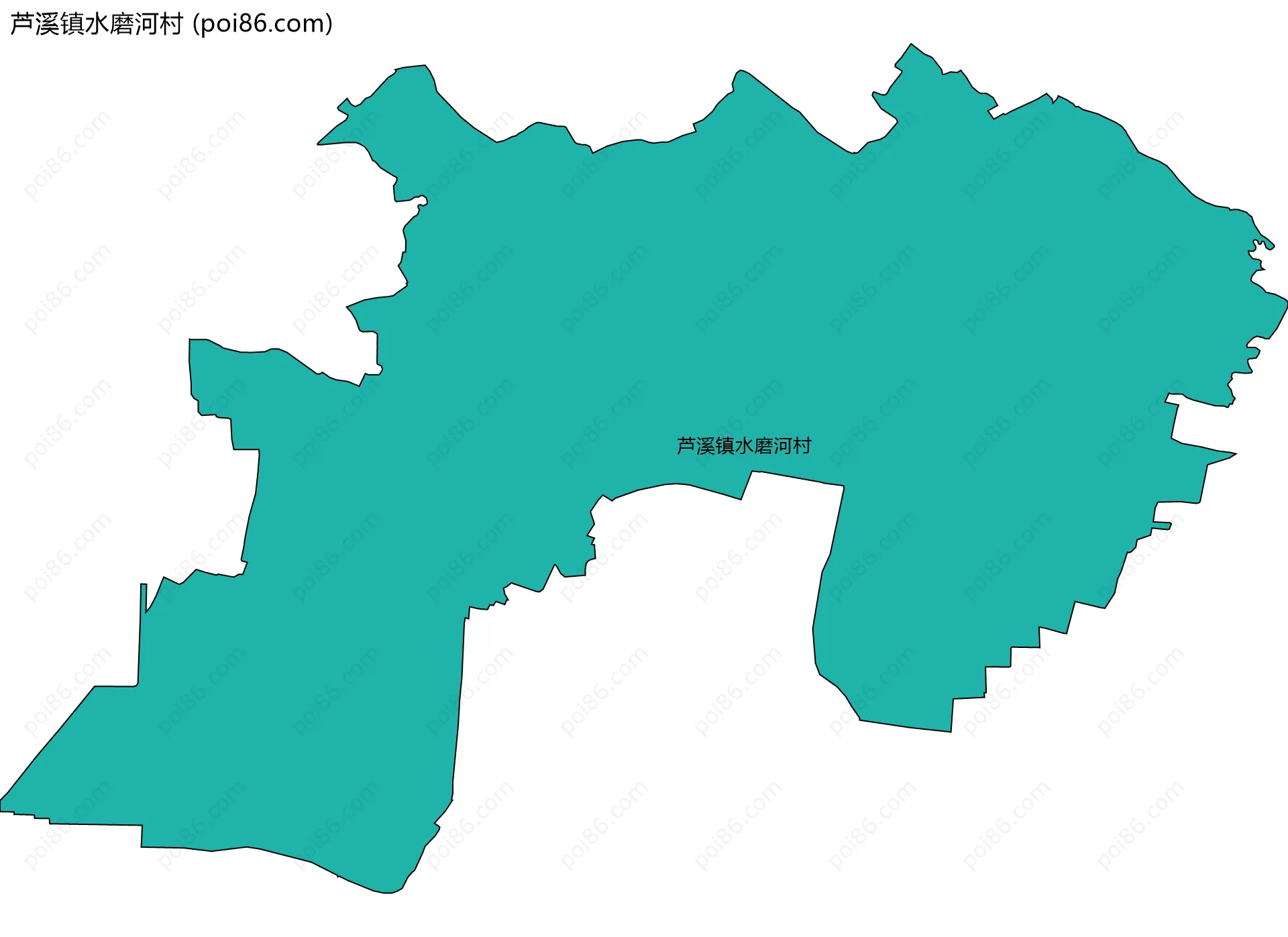 芦溪镇水磨河村边界地图