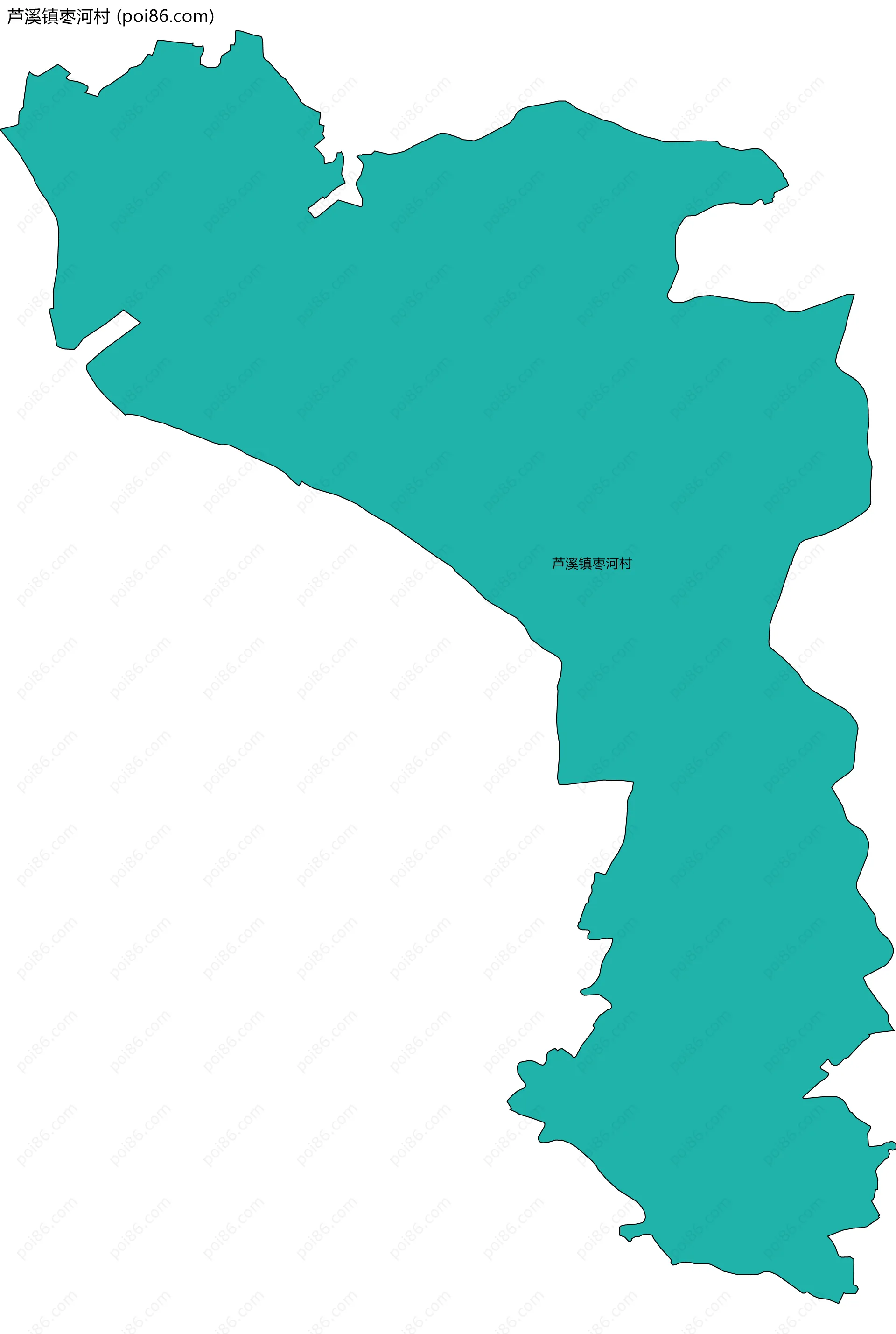 芦溪镇枣河村边界地图