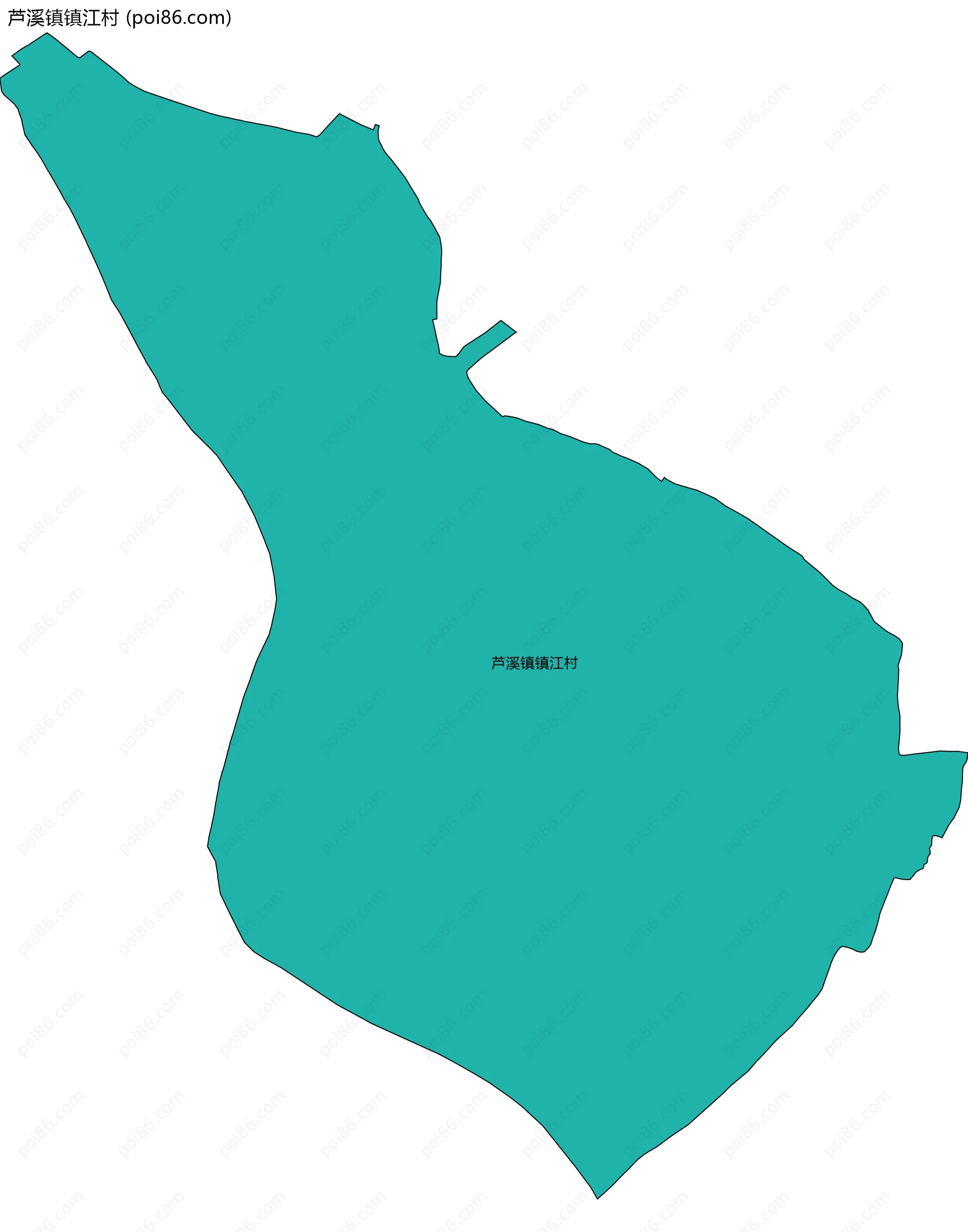芦溪镇镇江村边界地图