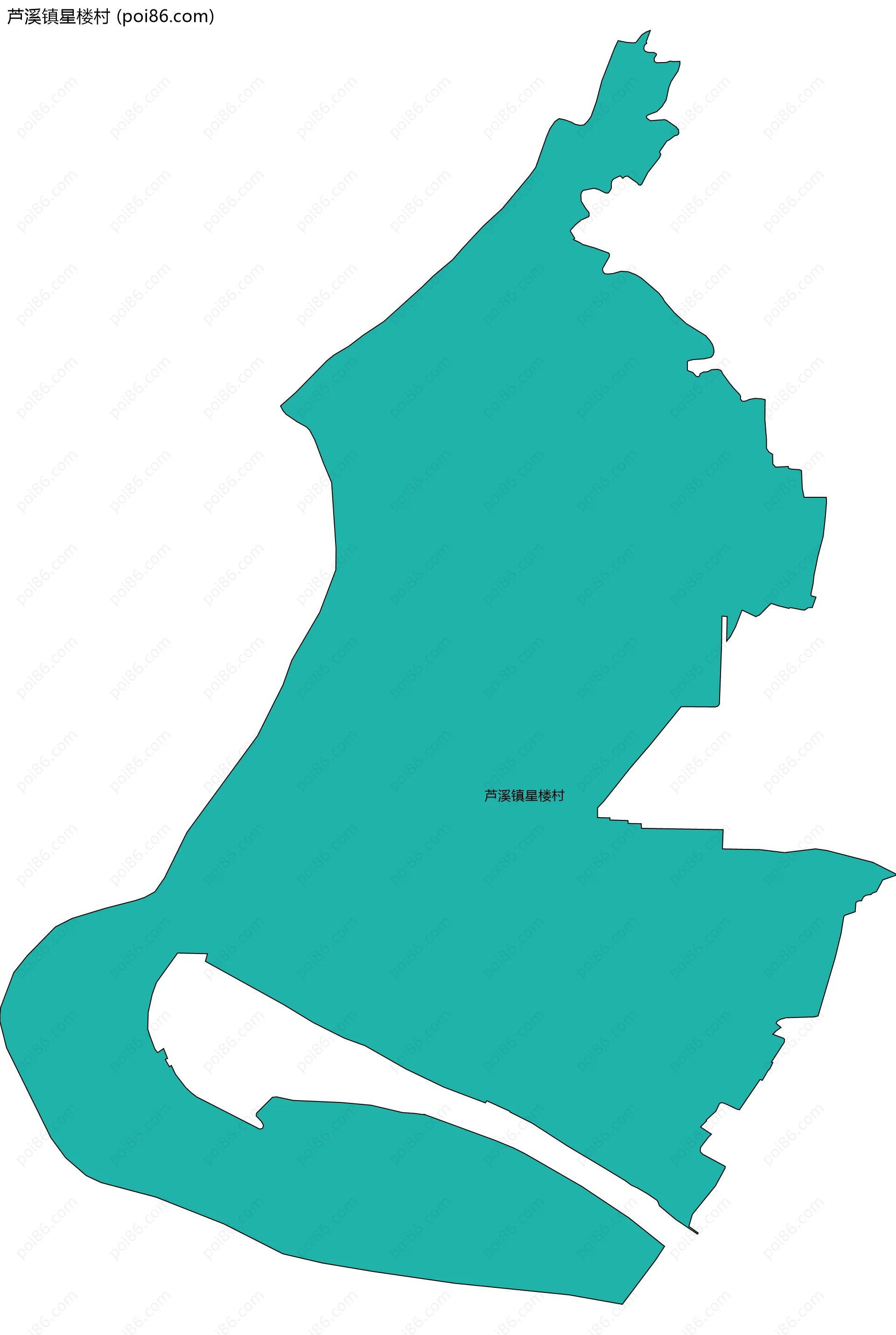 芦溪镇星楼村边界地图