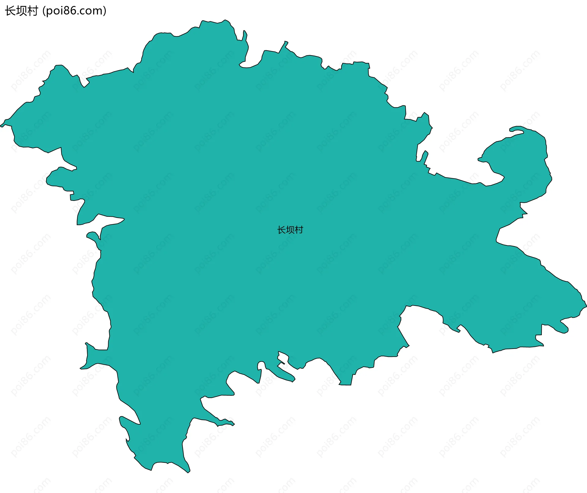 长坝村边界地图