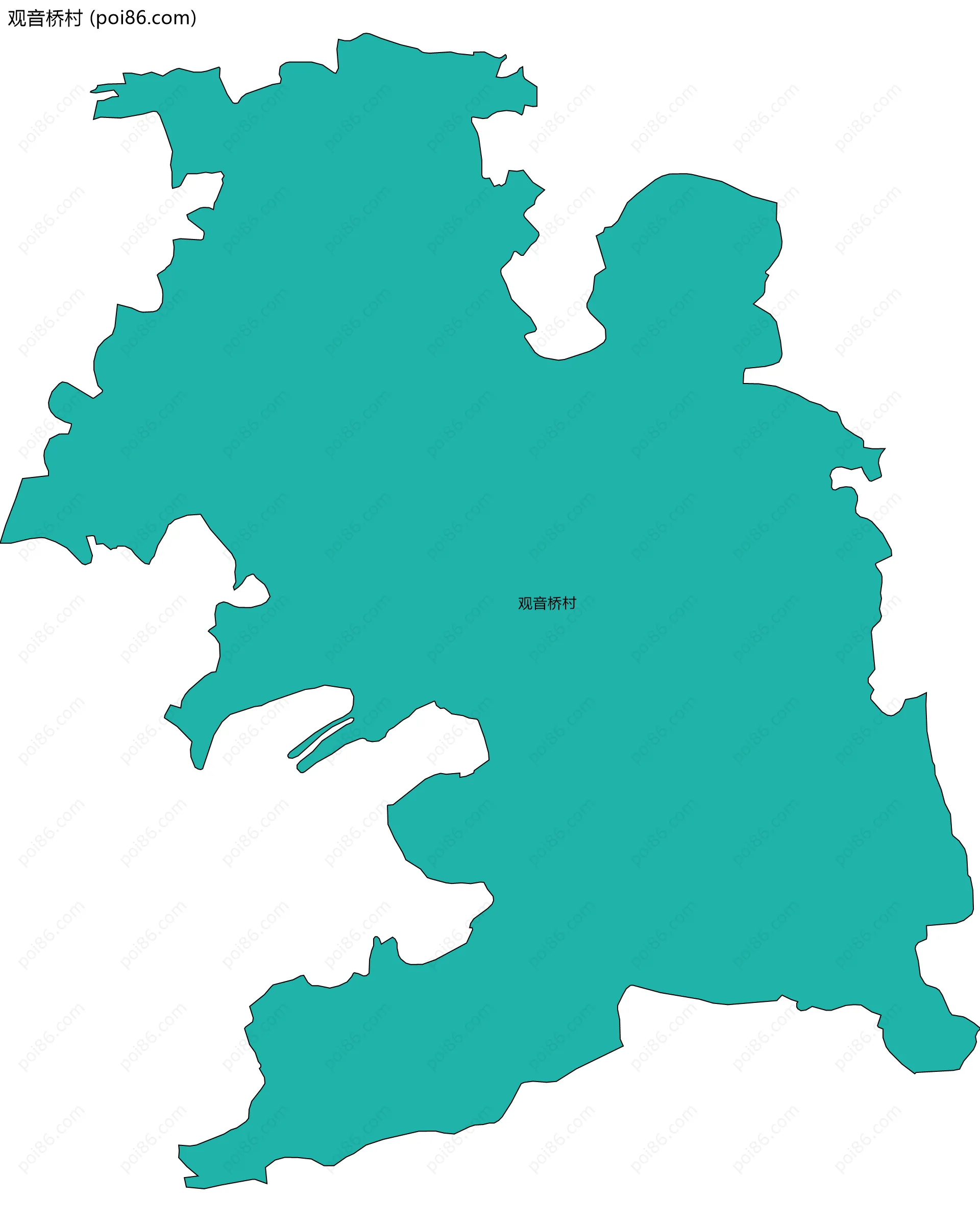 观音桥村边界地图