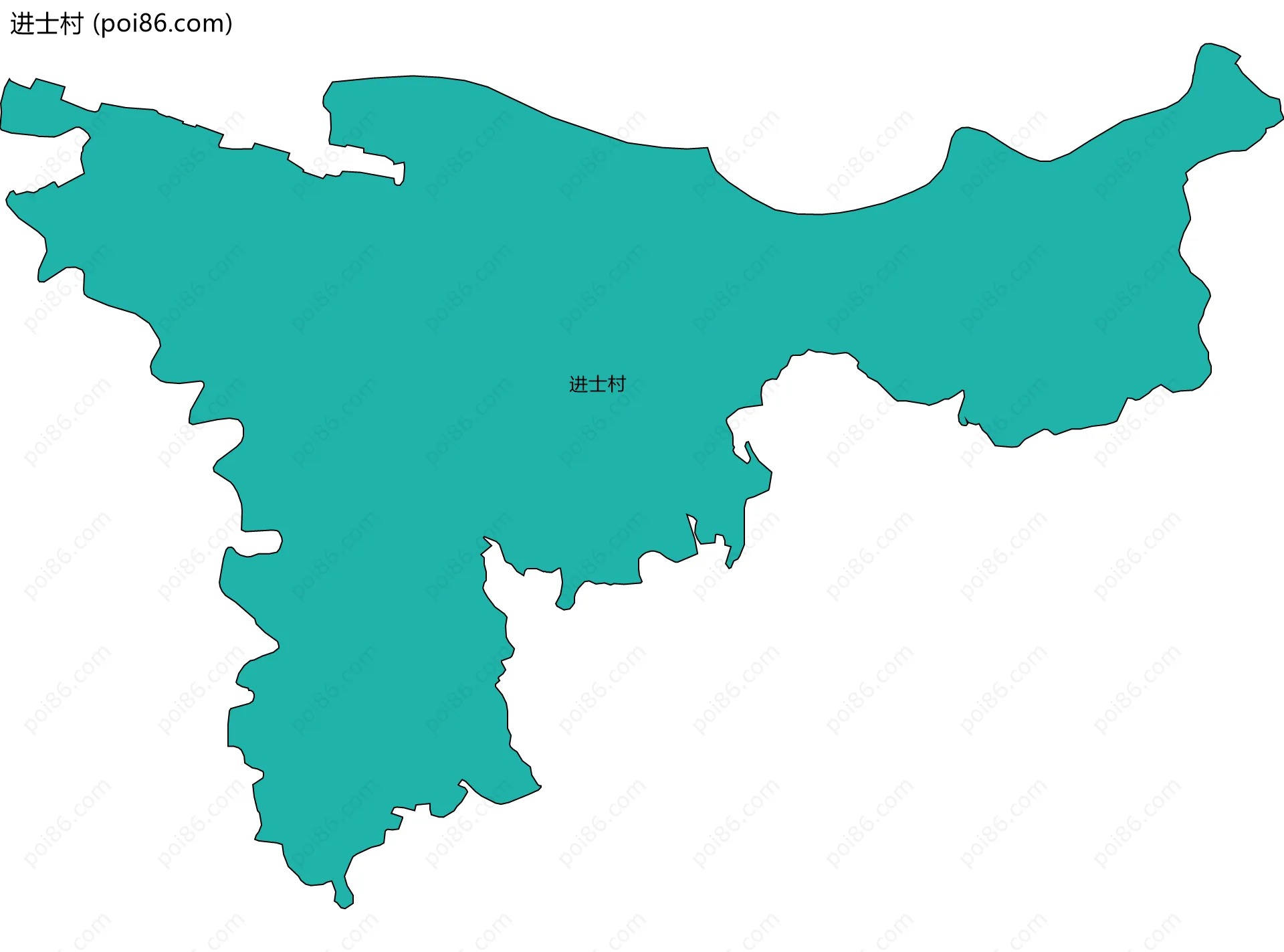 进士村边界地图