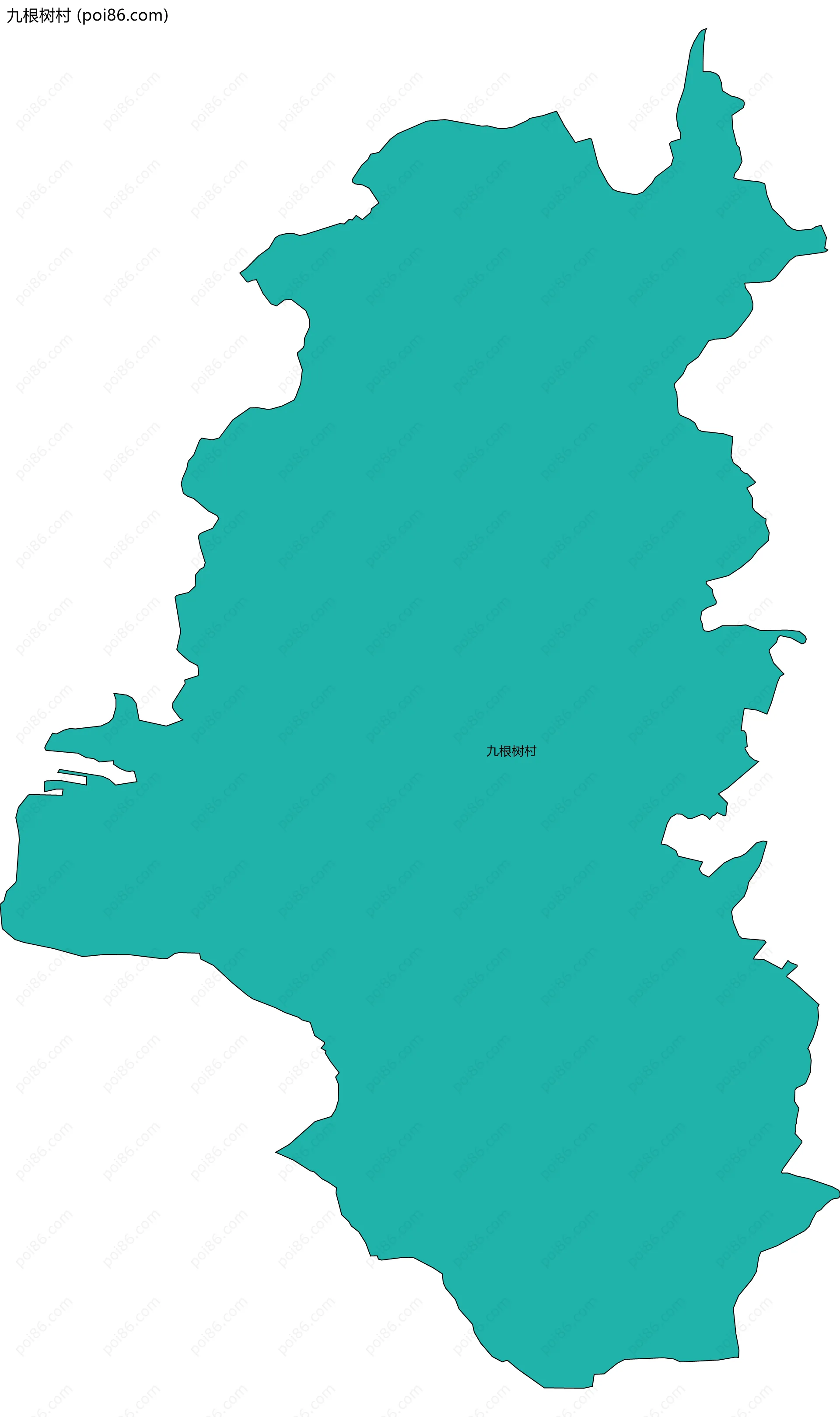 九根树村边界地图