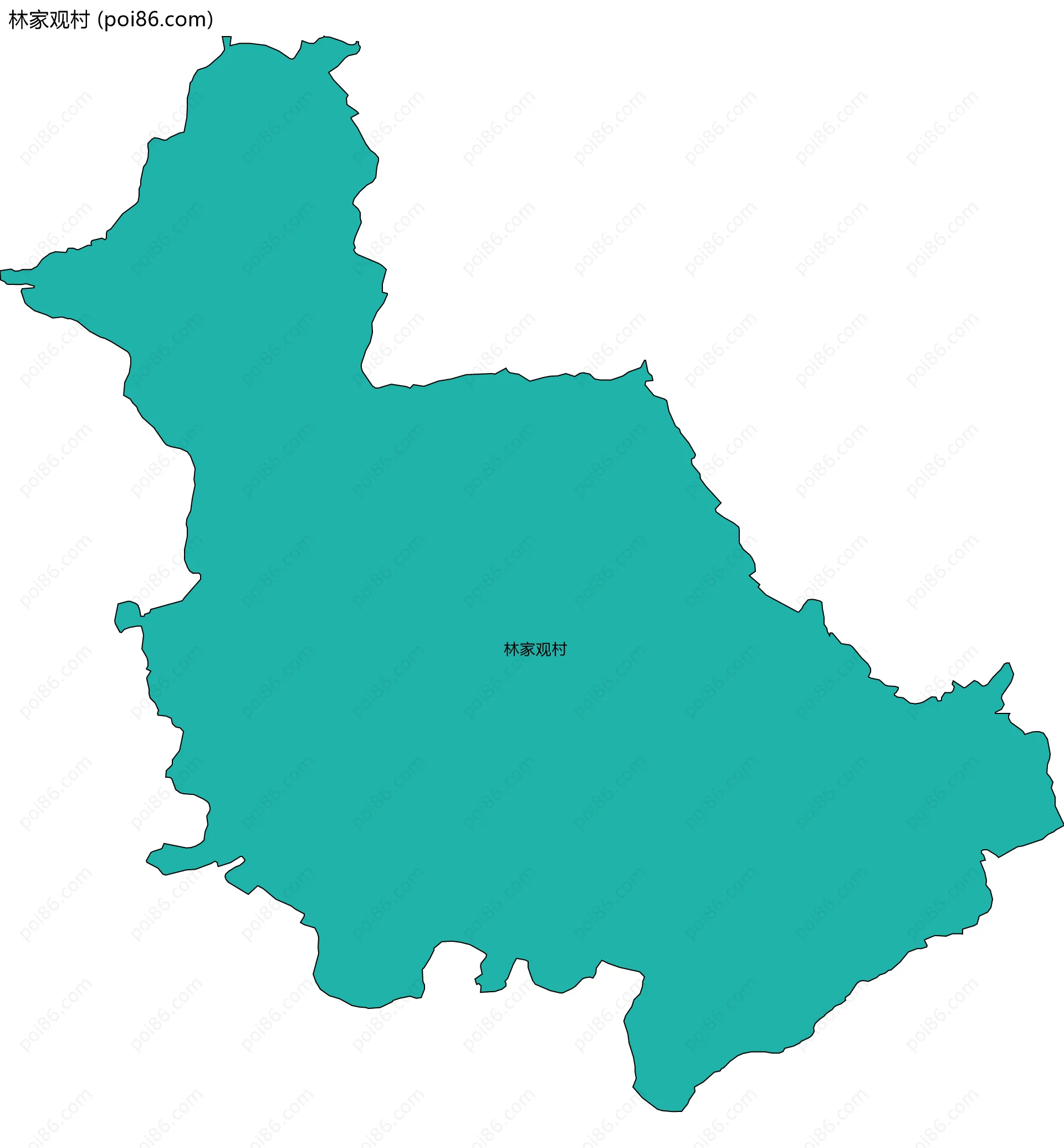 林家观村边界地图