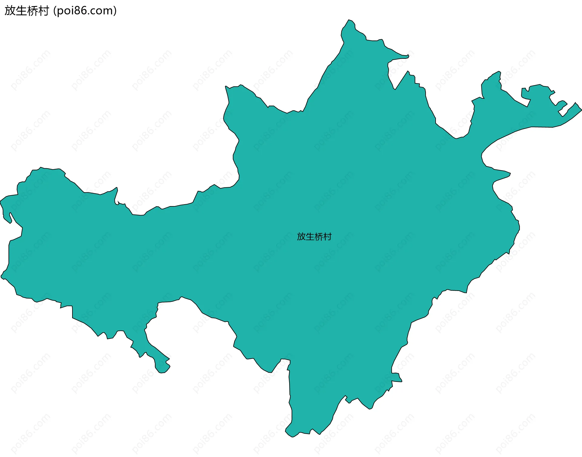 放生桥村边界地图