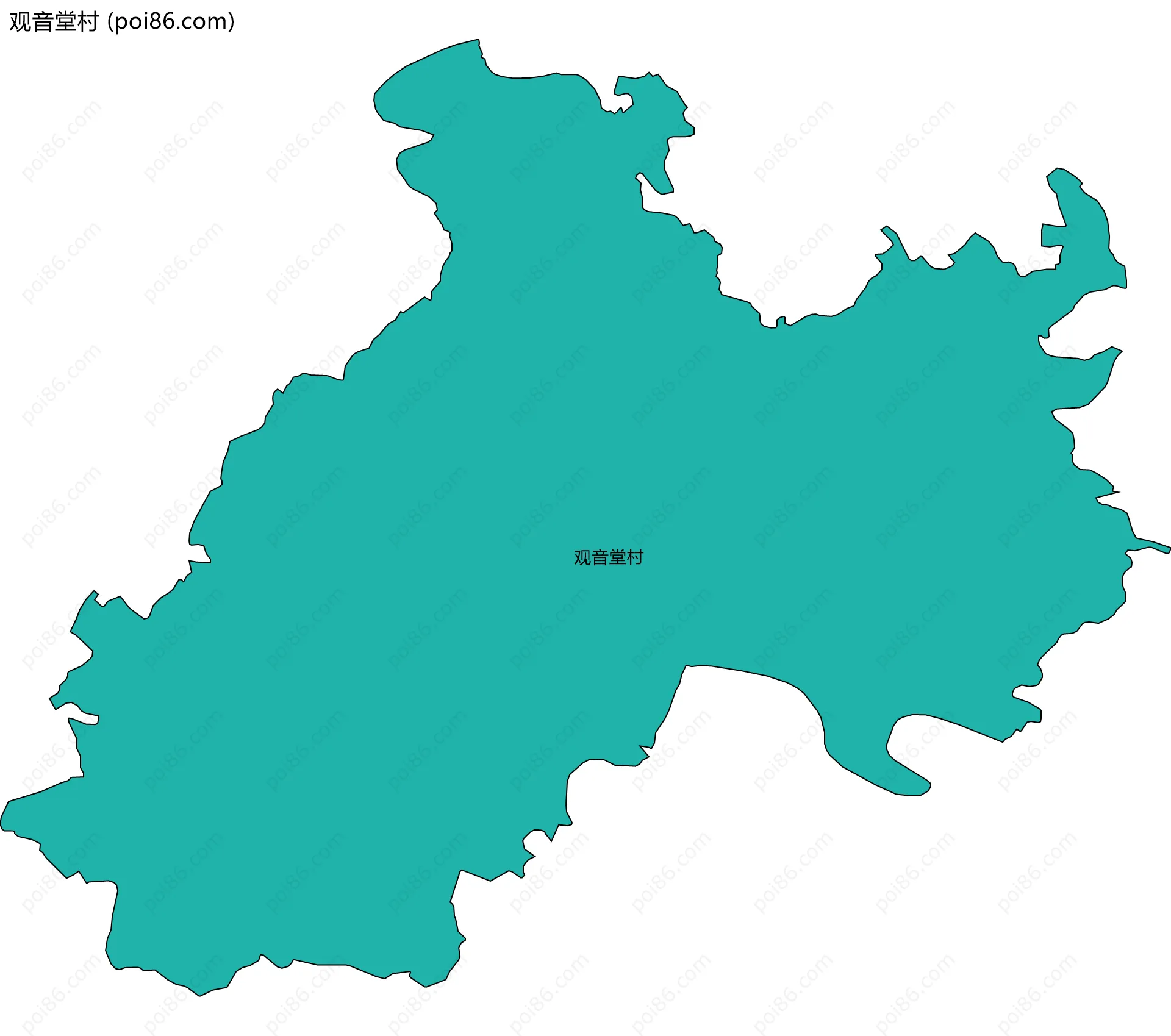 观音堂村边界地图