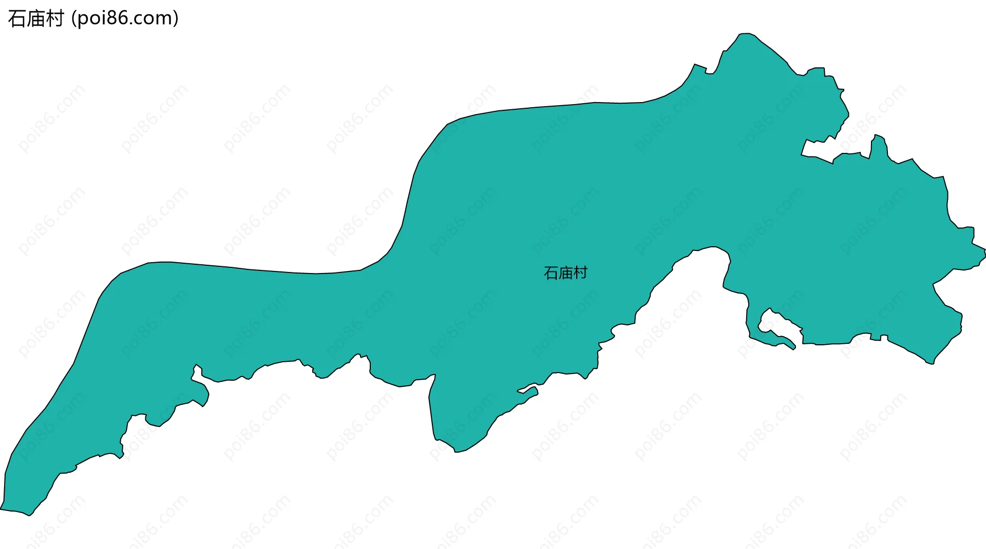 石庙村边界地图