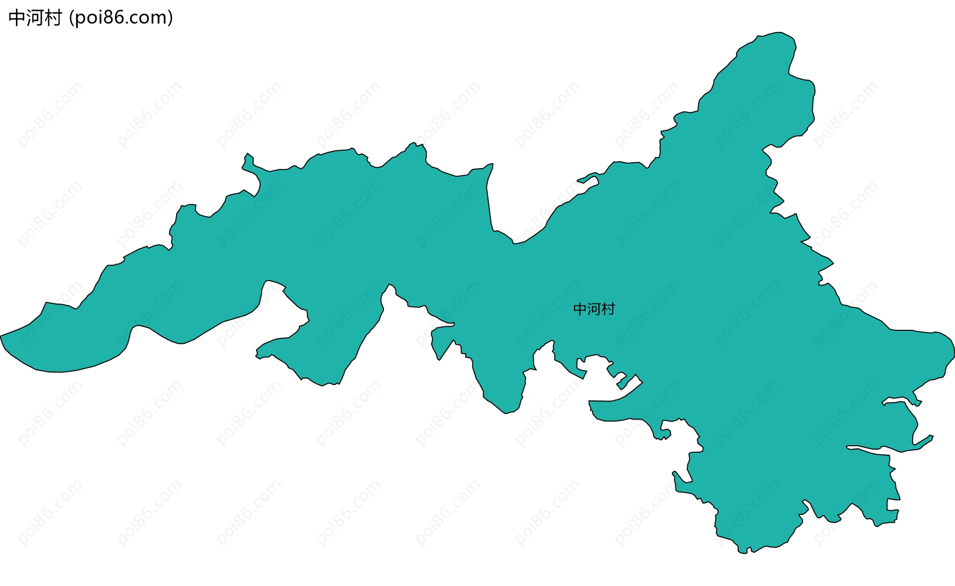 中河村边界地图