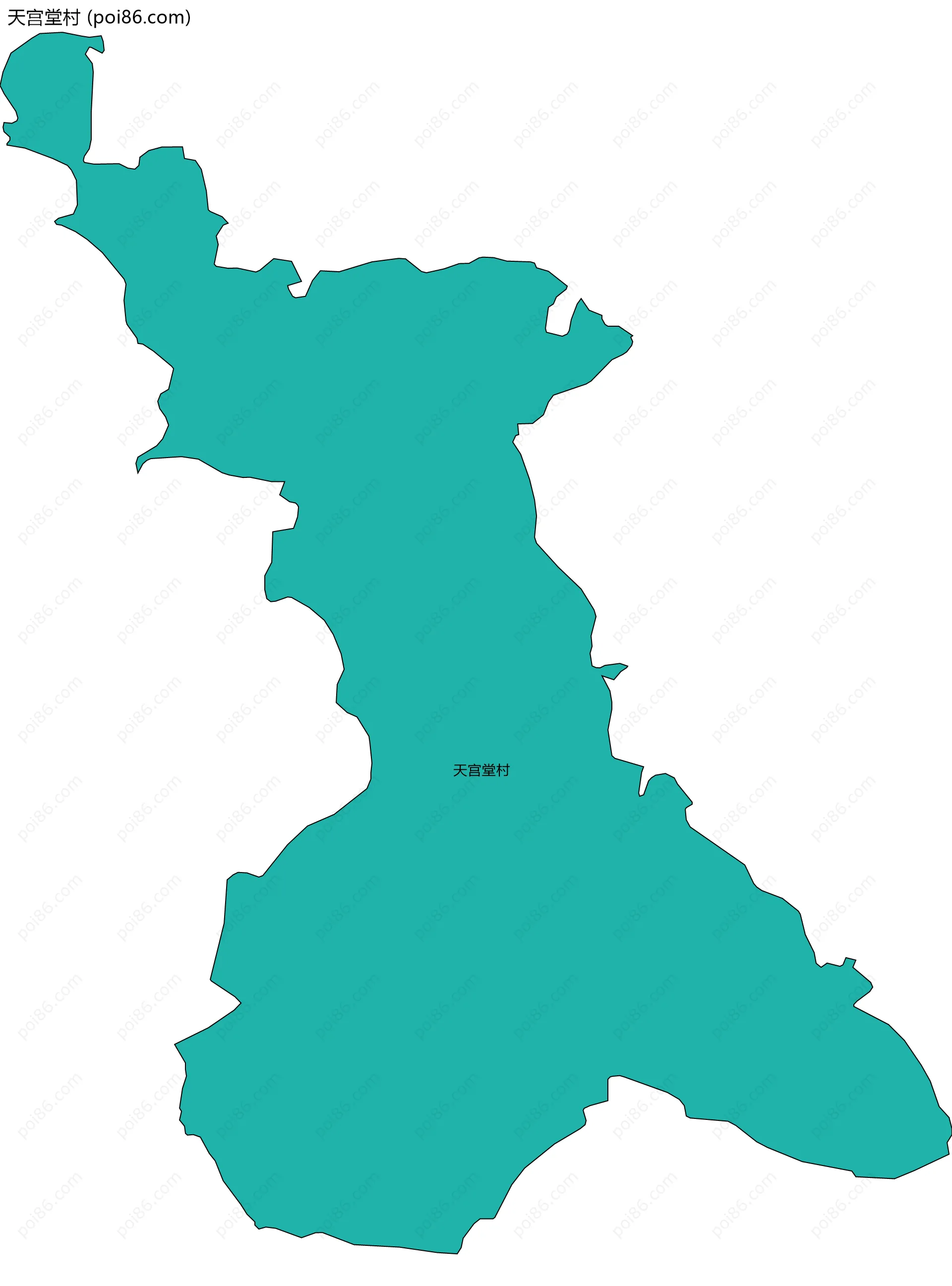 天宫堂村边界地图