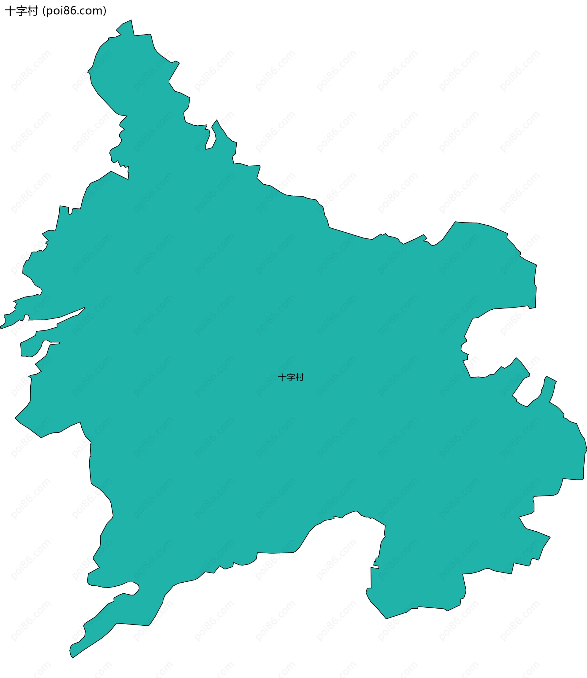 十字村边界地图