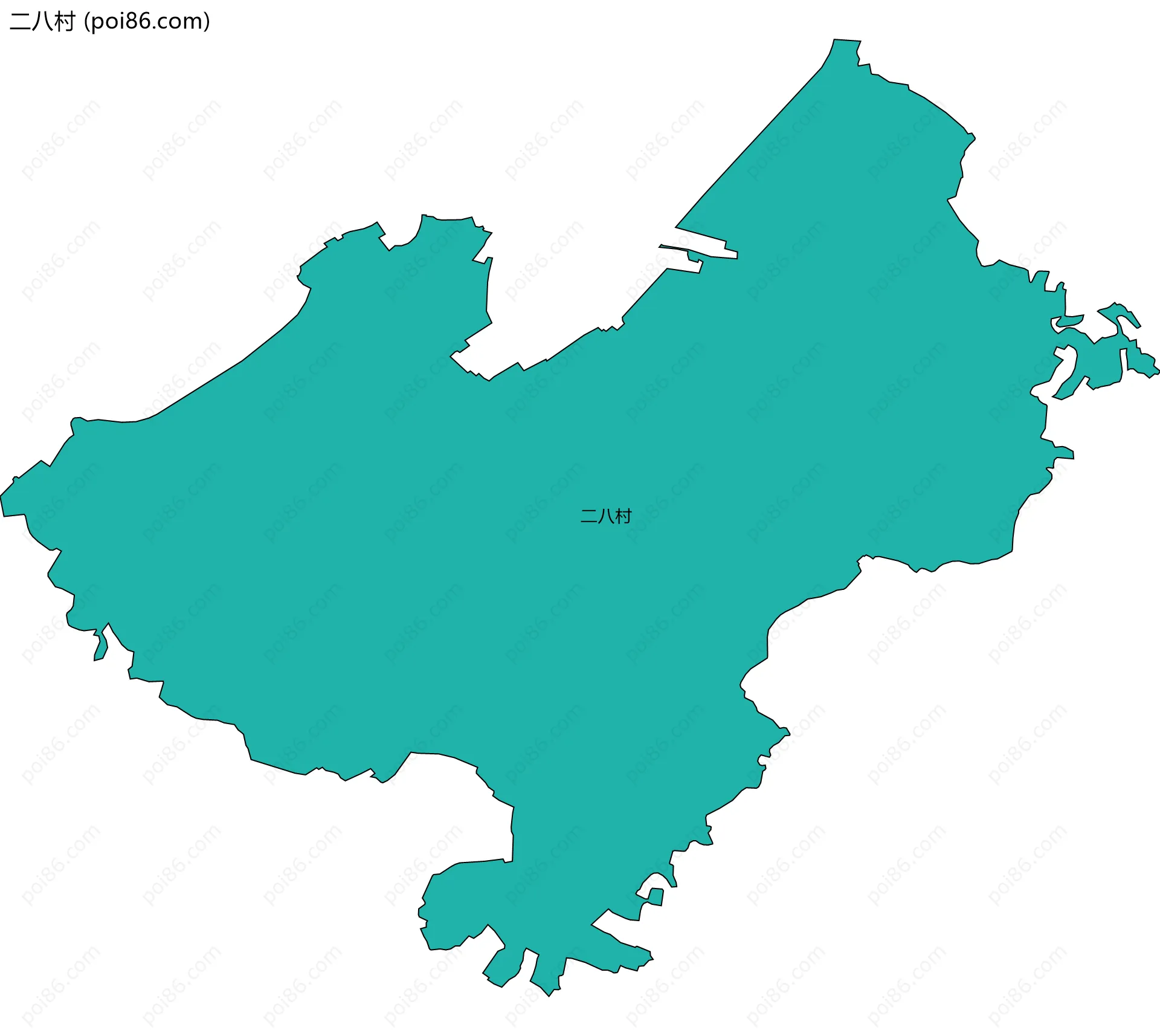 二八村边界地图