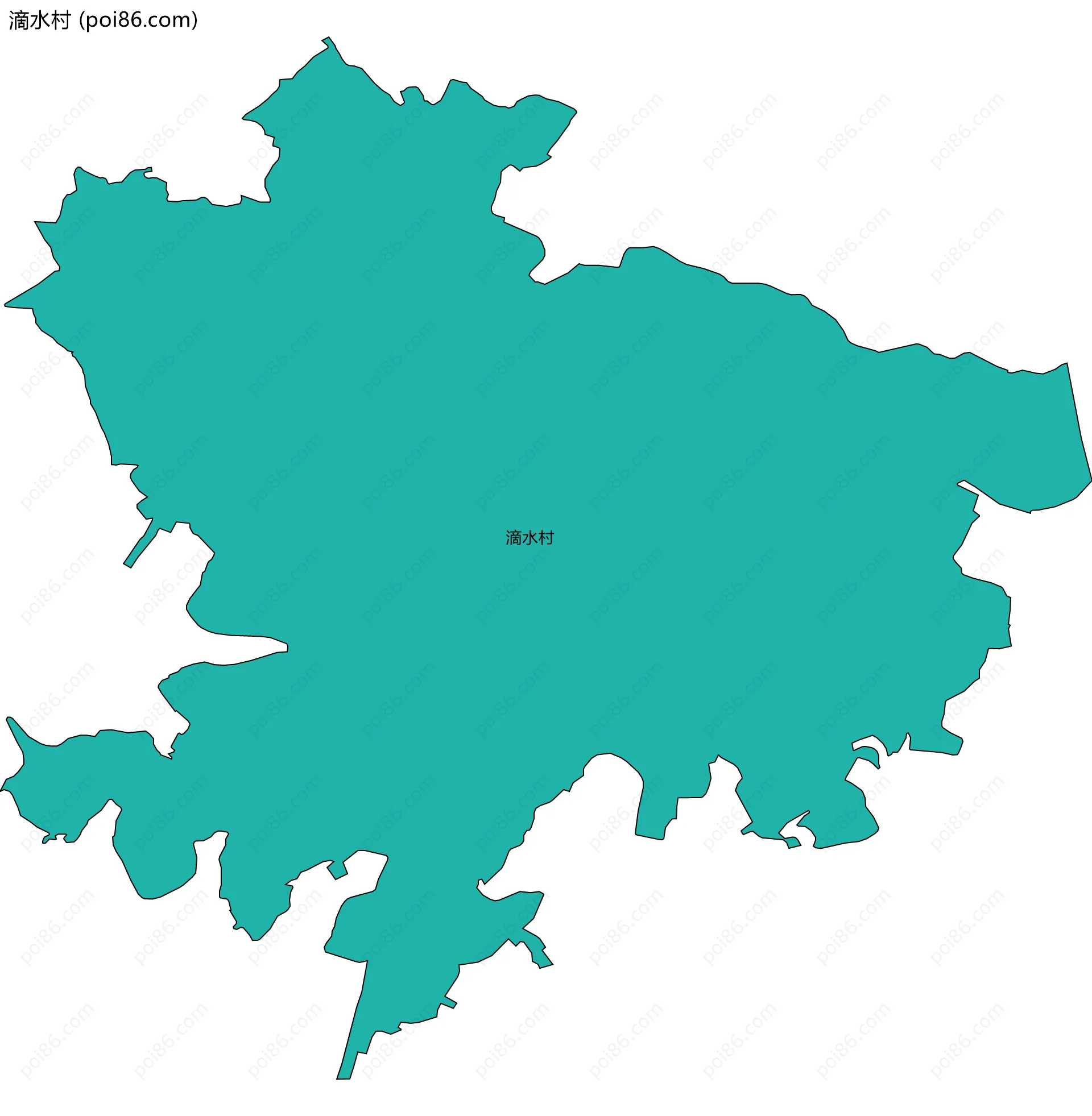 滴水村边界地图