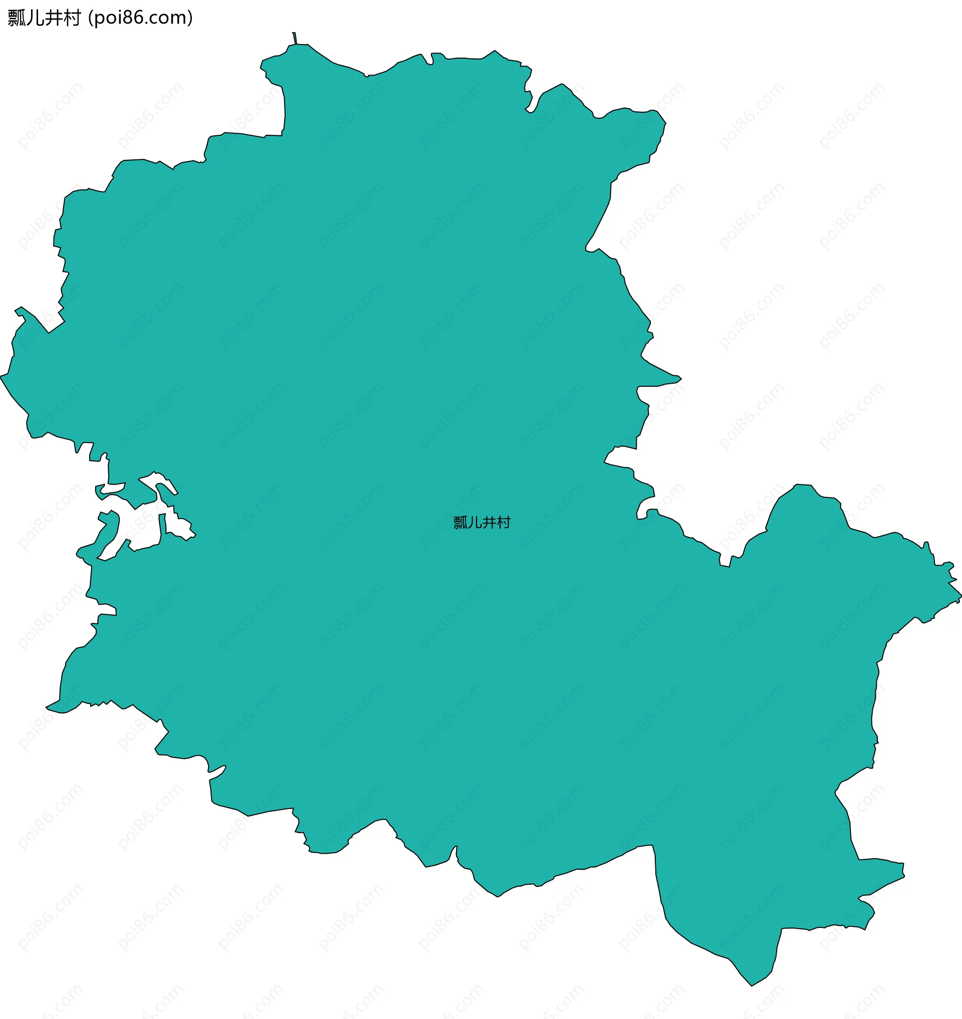 瓢儿井村边界地图