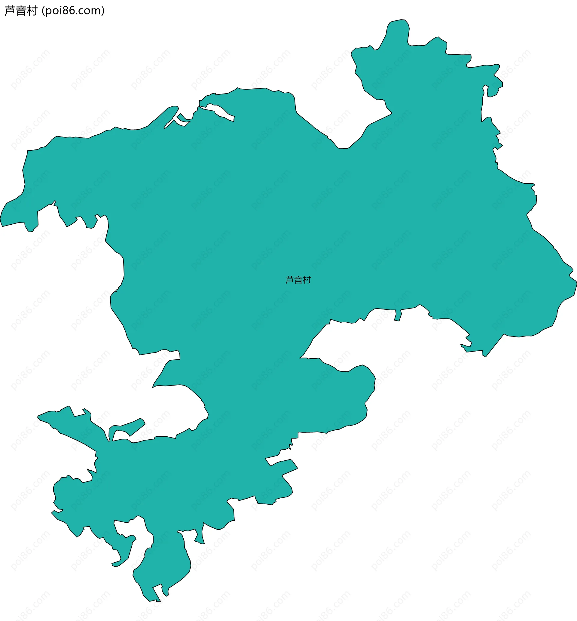 芦音村边界地图