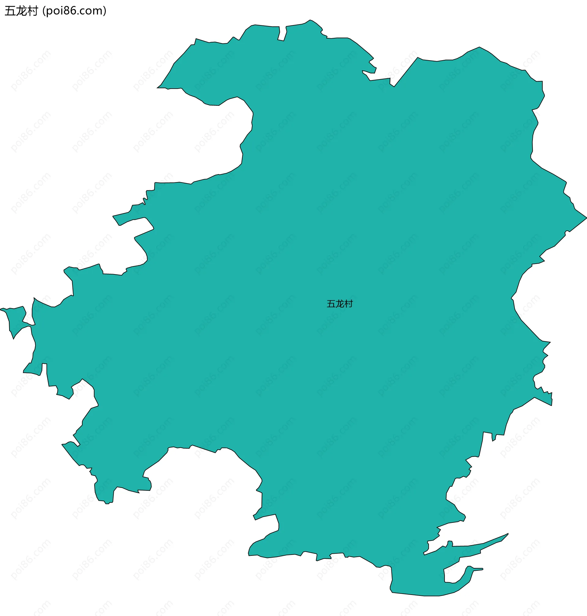 五龙村边界地图