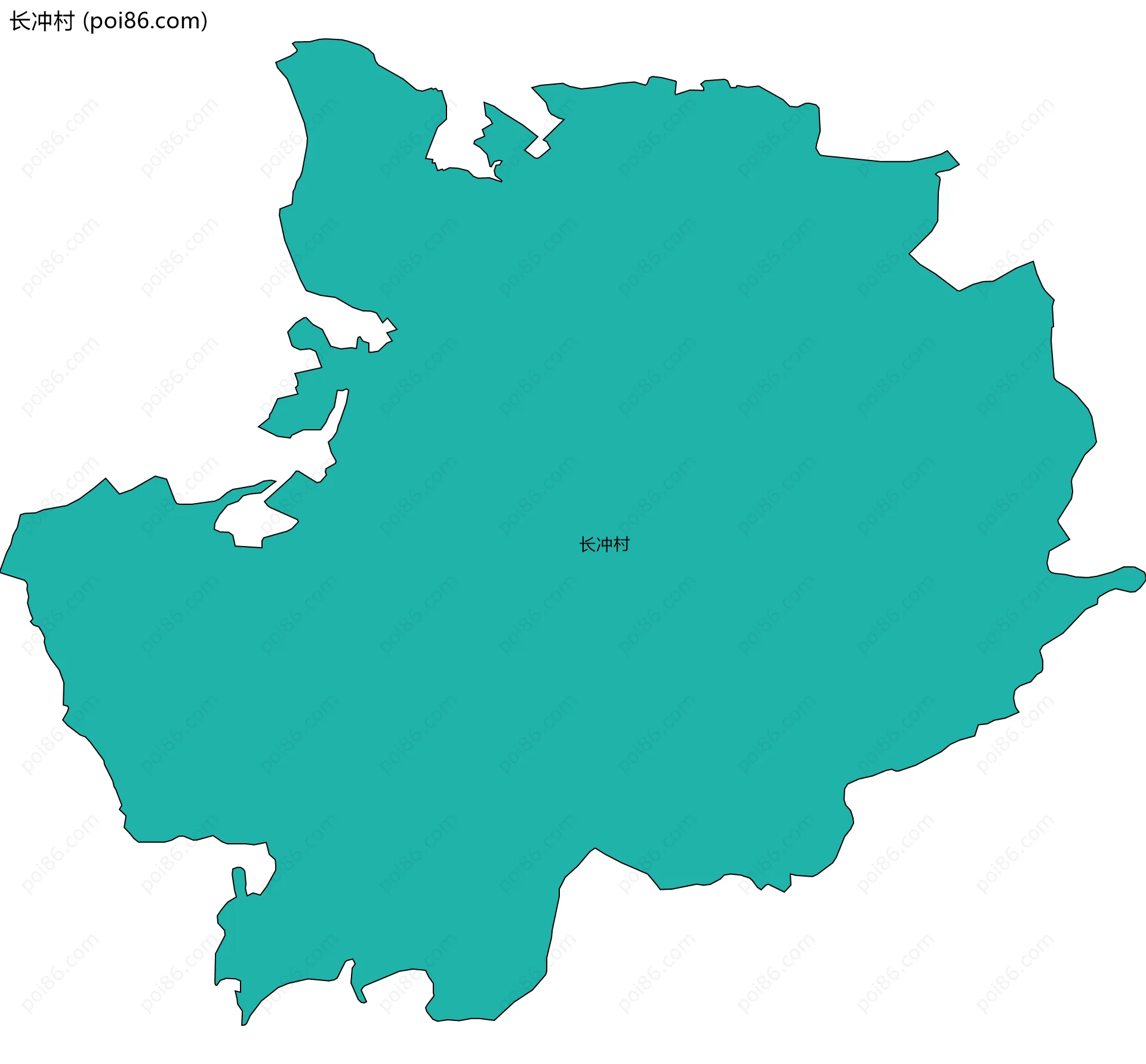 长冲村边界地图