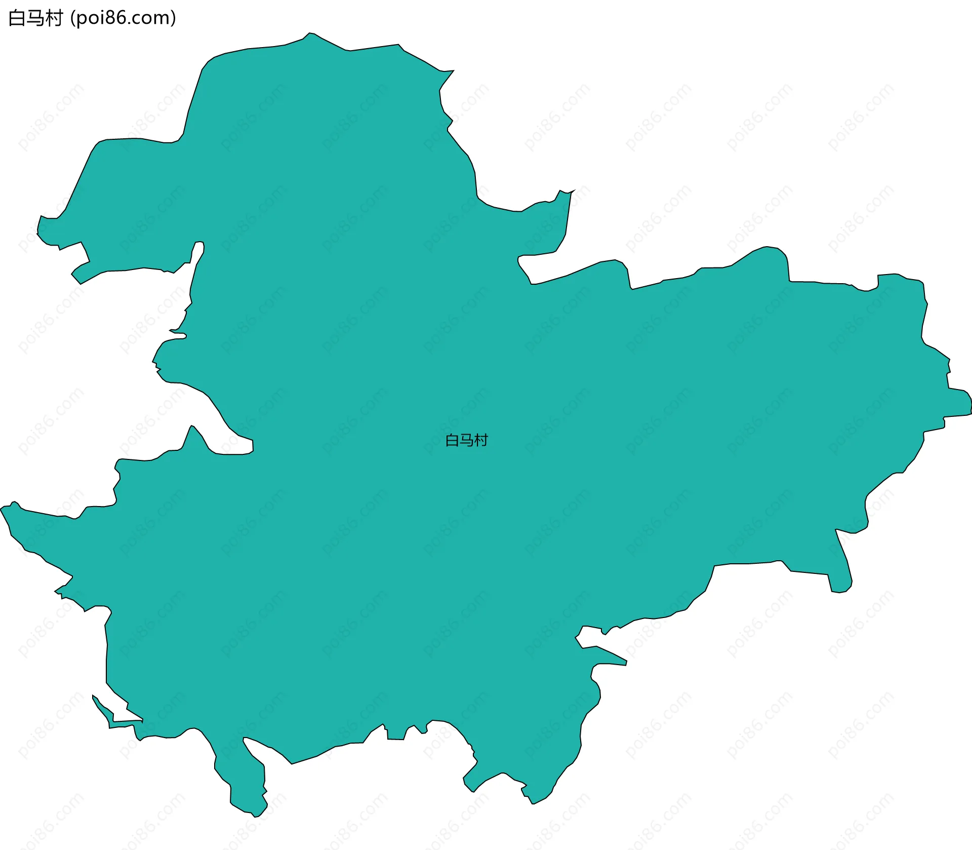 白马村边界地图