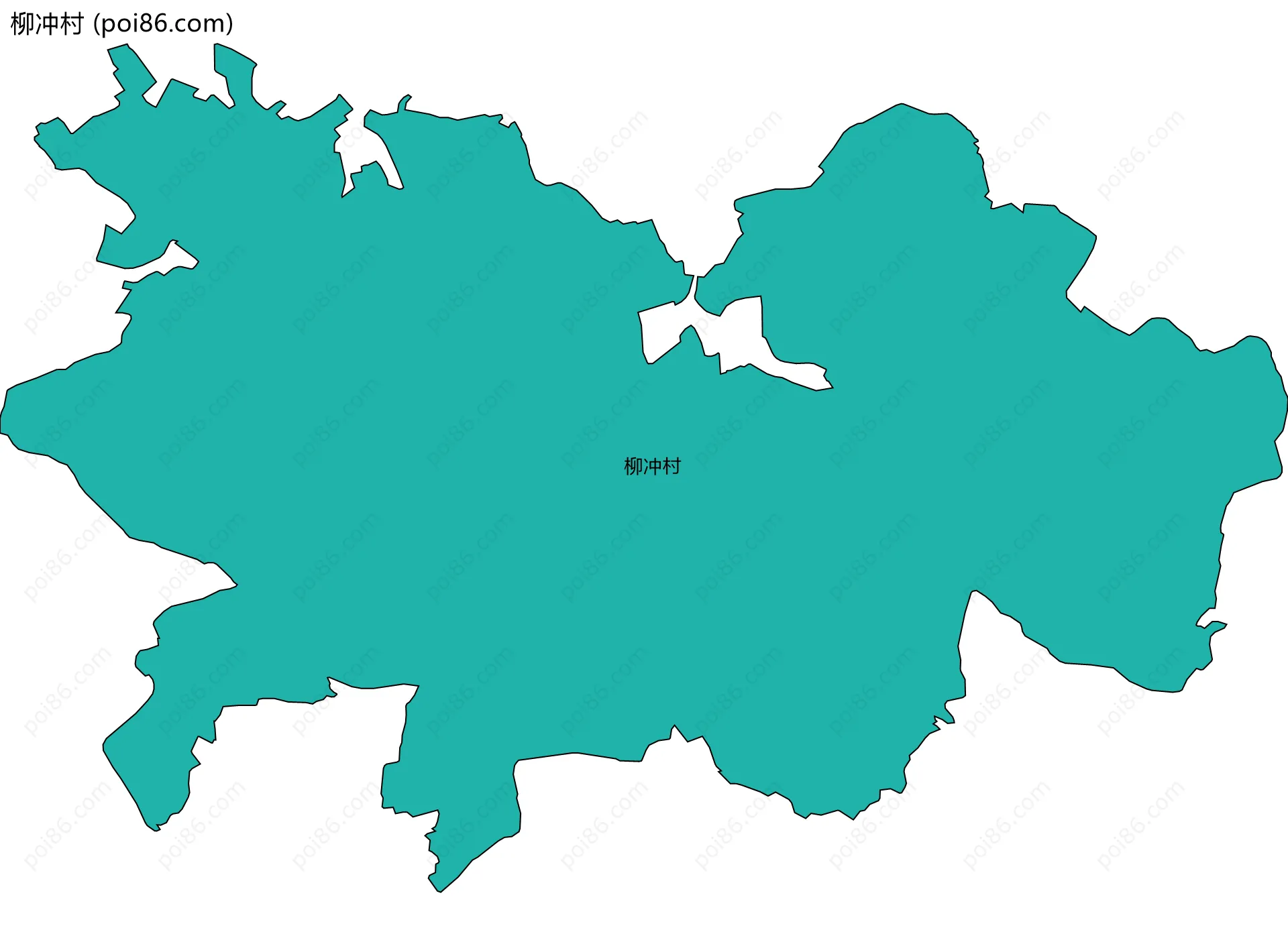 柳冲村边界地图