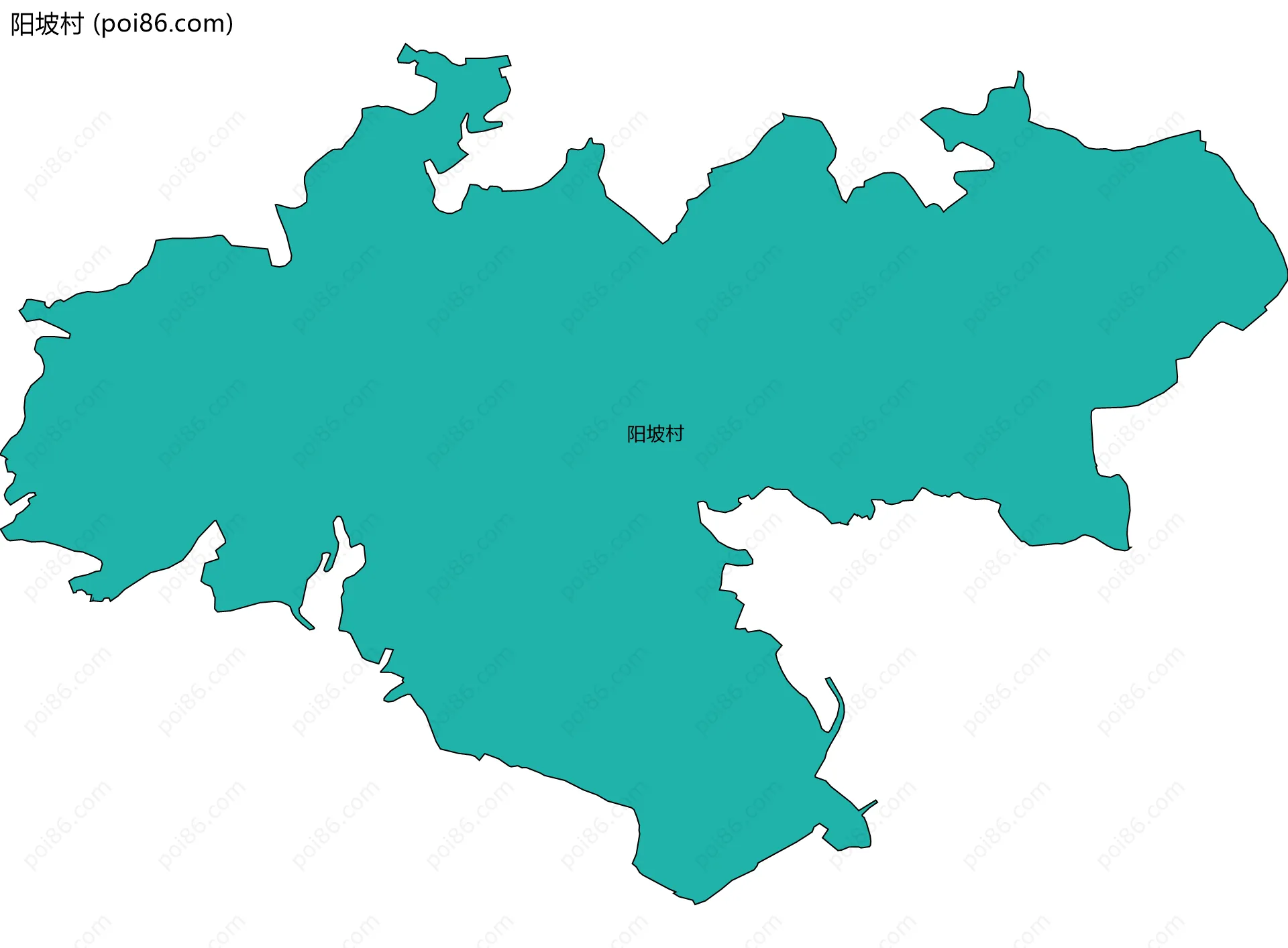 阳坡村边界地图