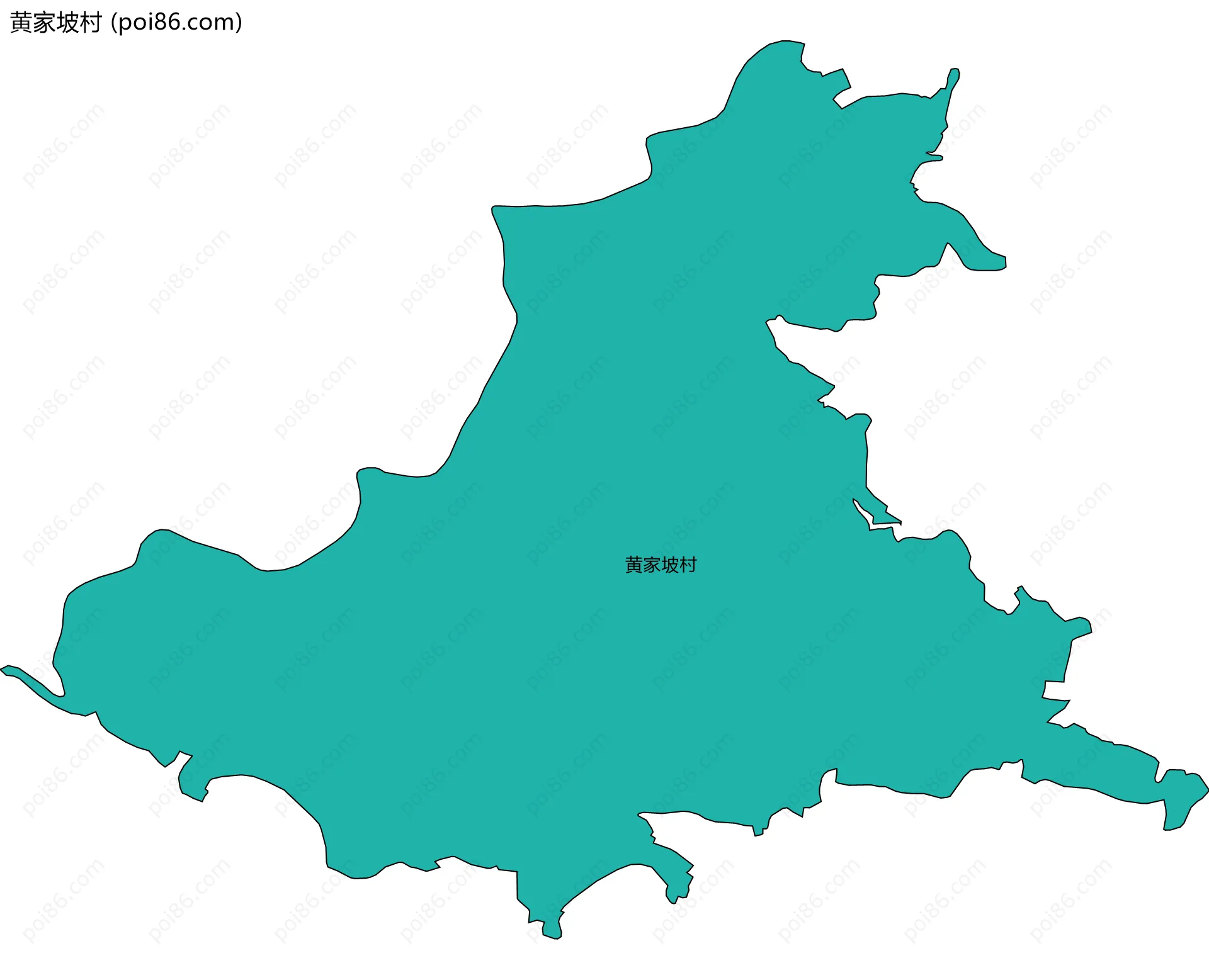 黄家坡村边界地图