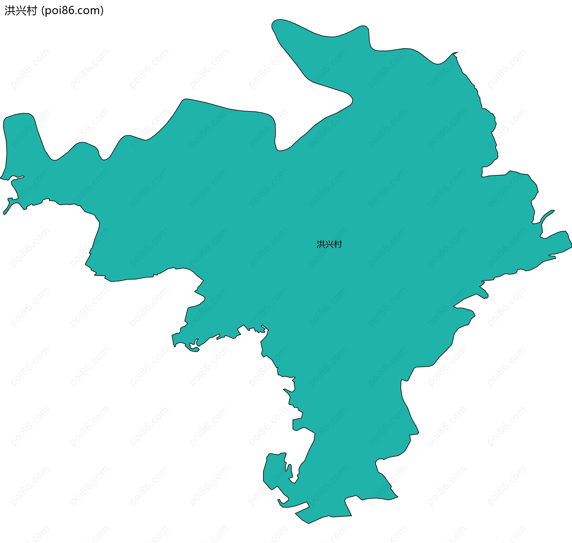 洪兴村边界地图