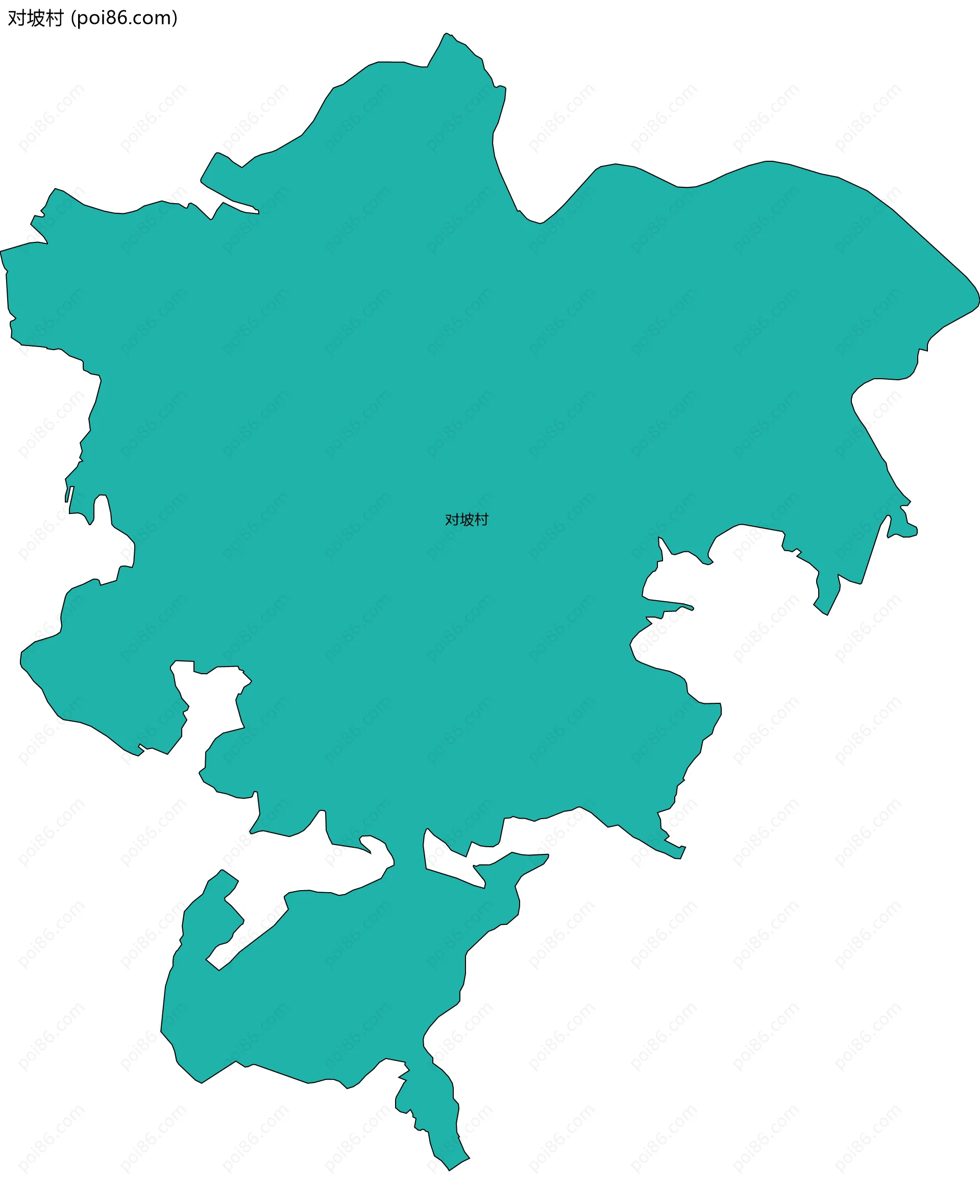 对坡村边界地图