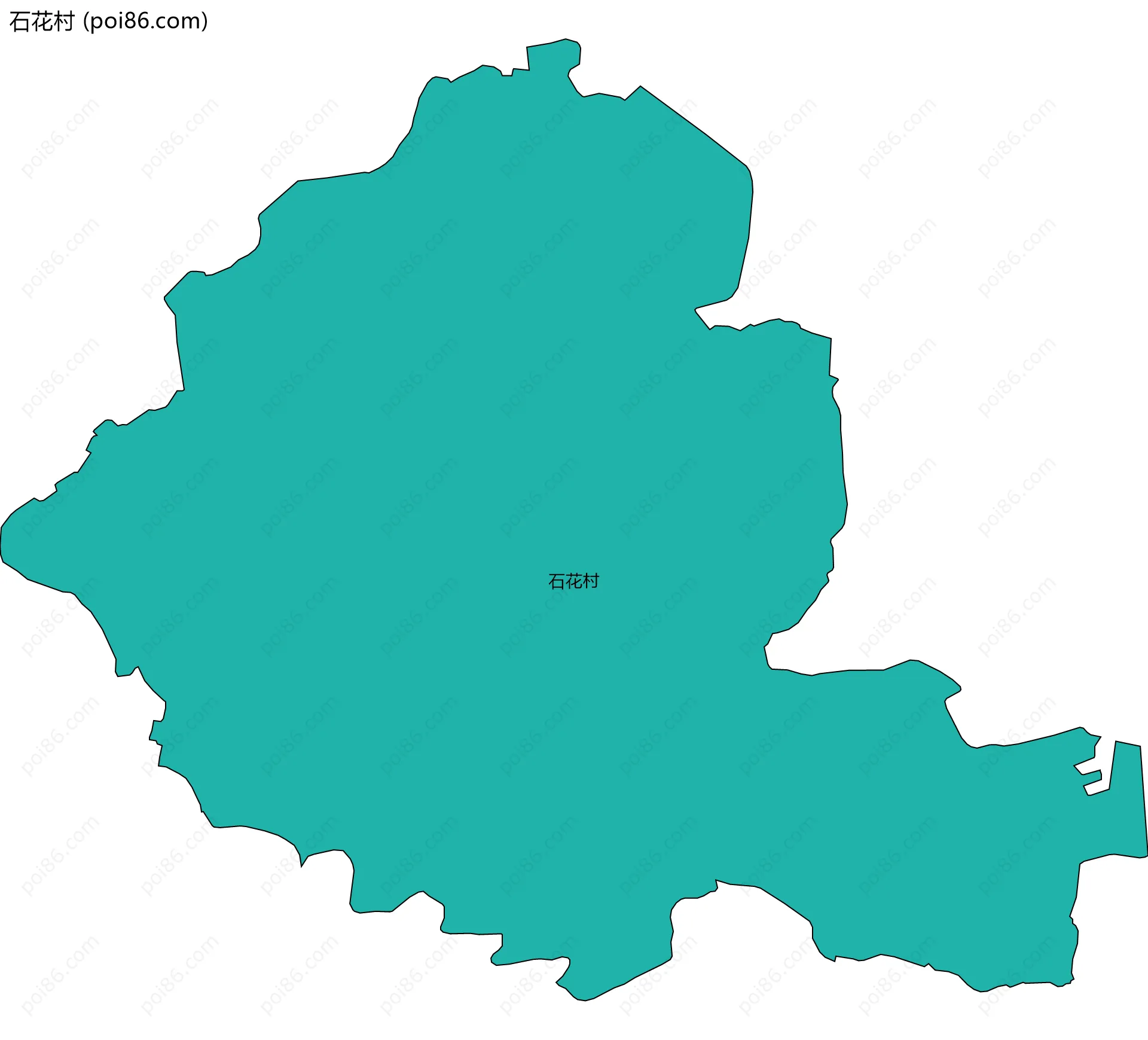 石花村边界地图