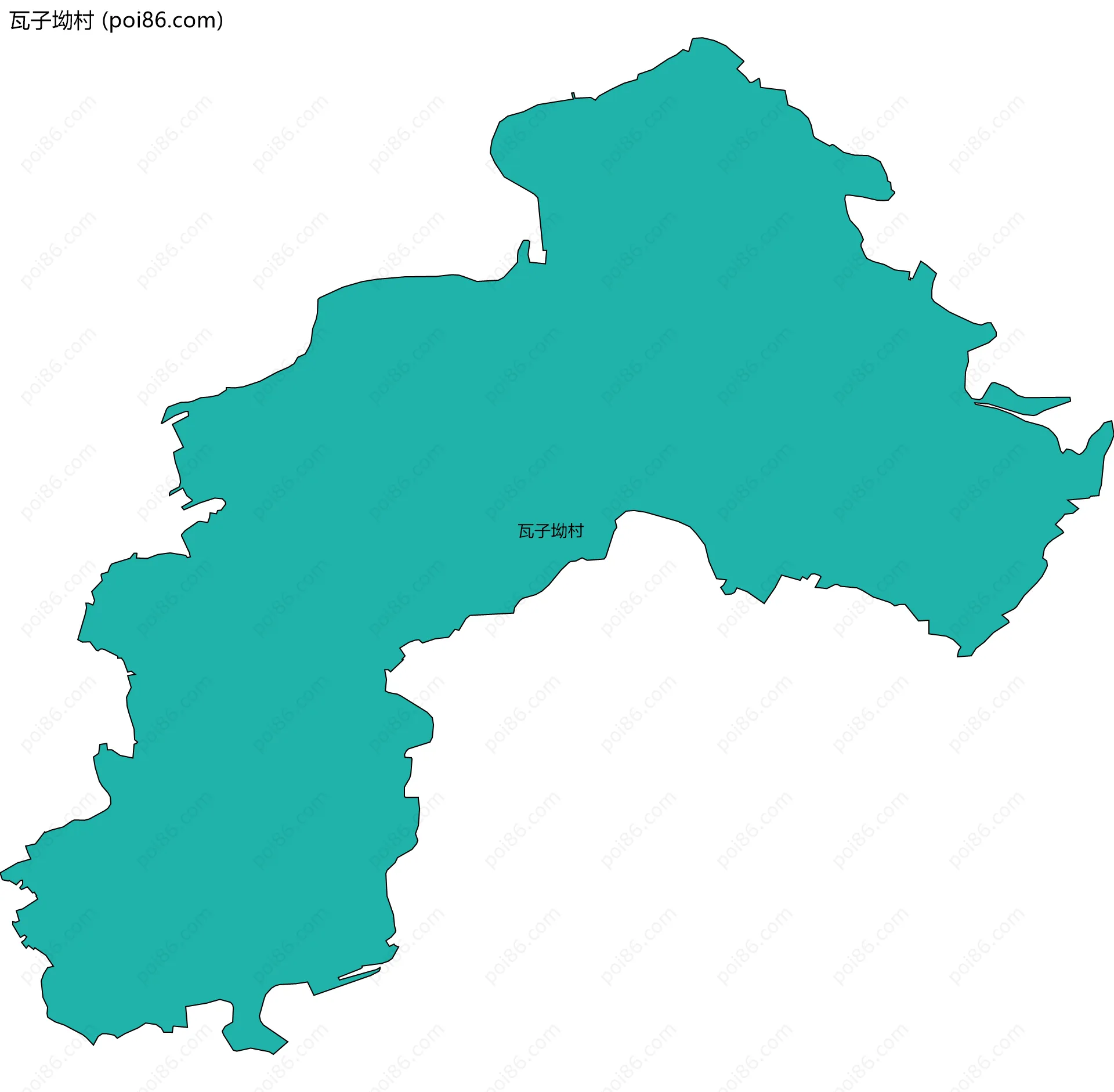 瓦子坳村边界地图