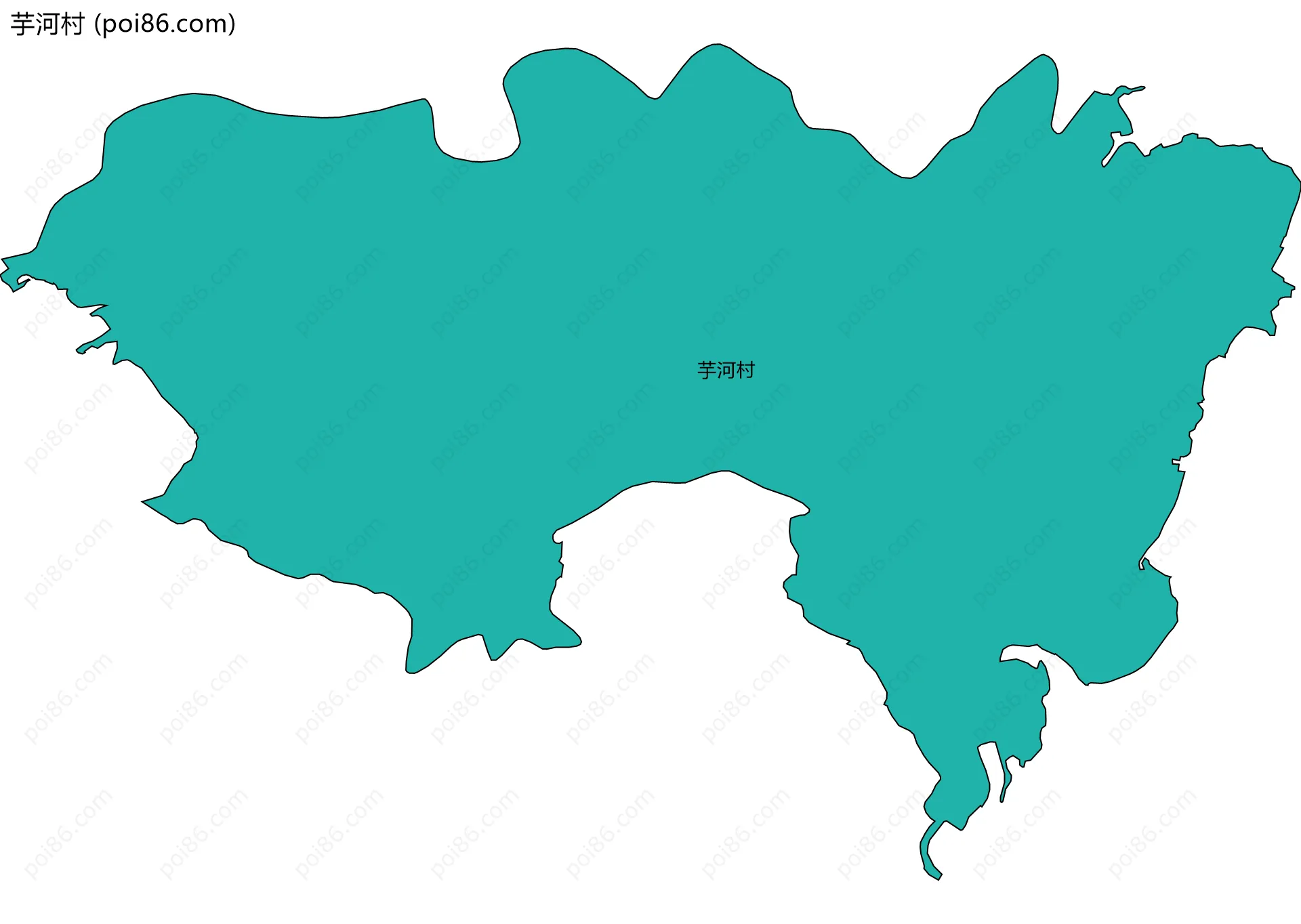 芋河村边界地图