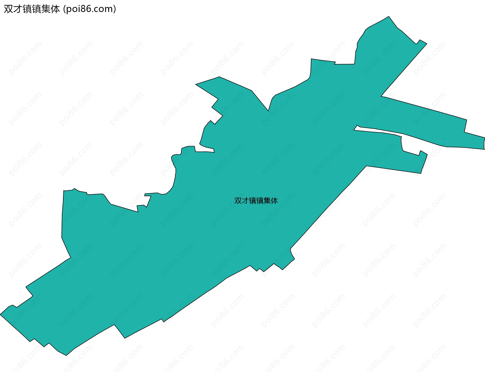 双才镇镇集体边界地图