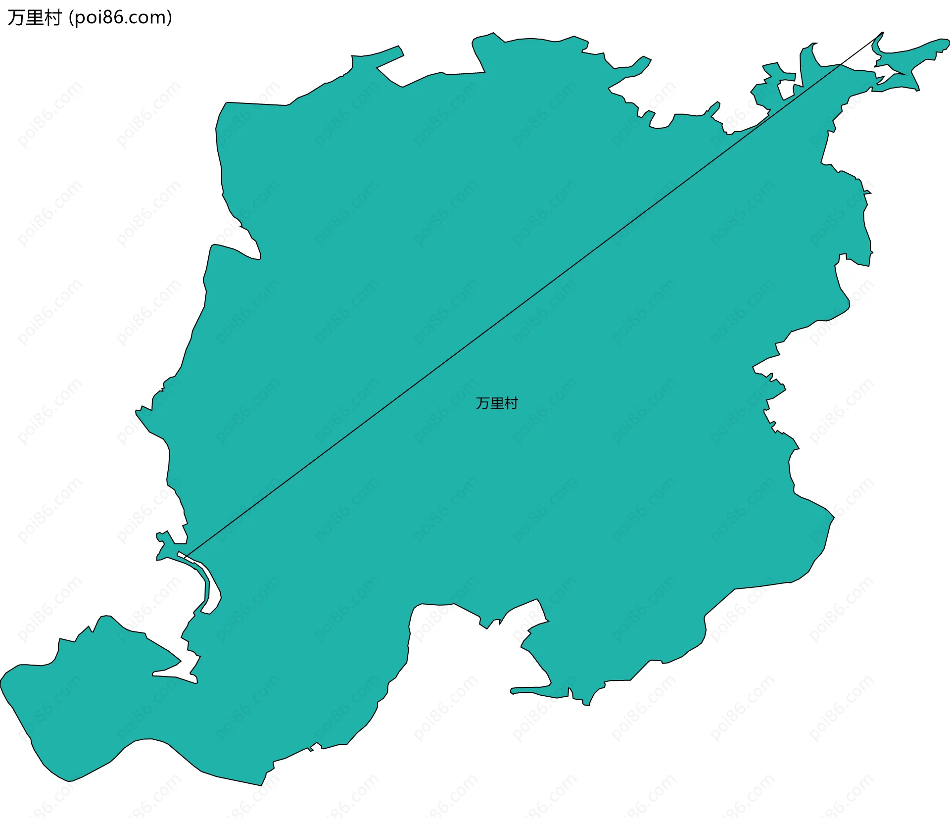 万里村边界地图