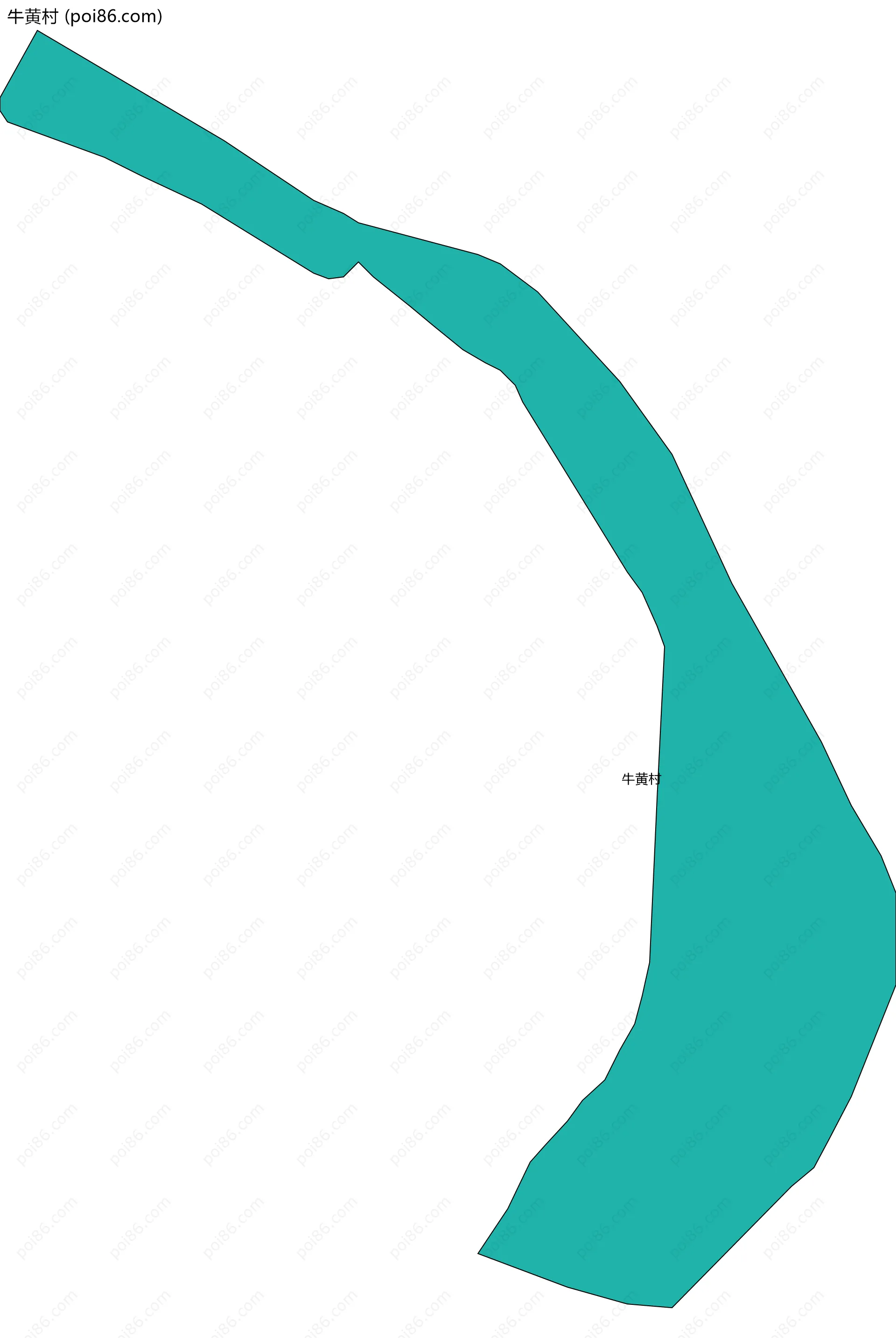牛黄村边界地图