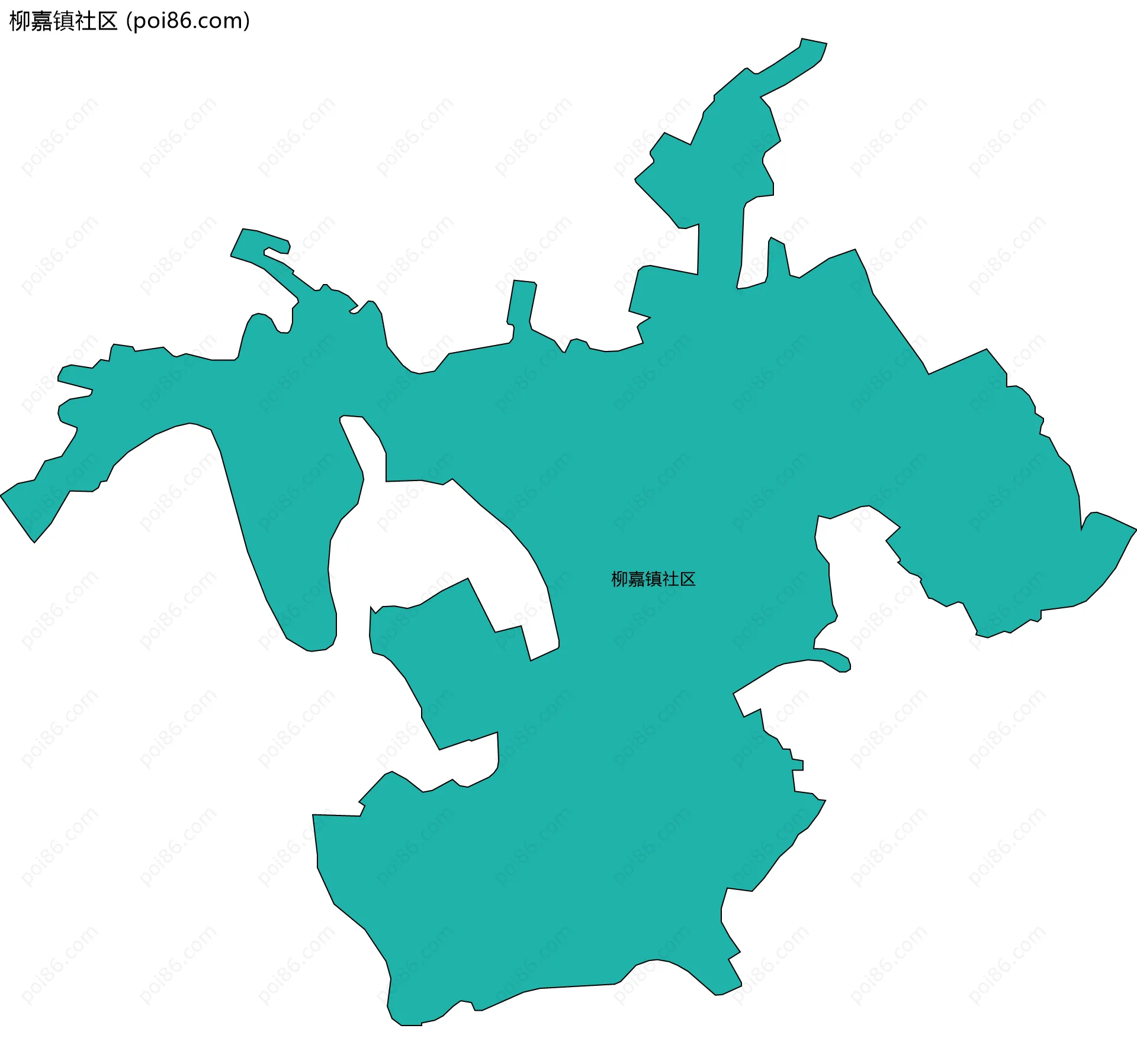 柳嘉镇社区边界地图