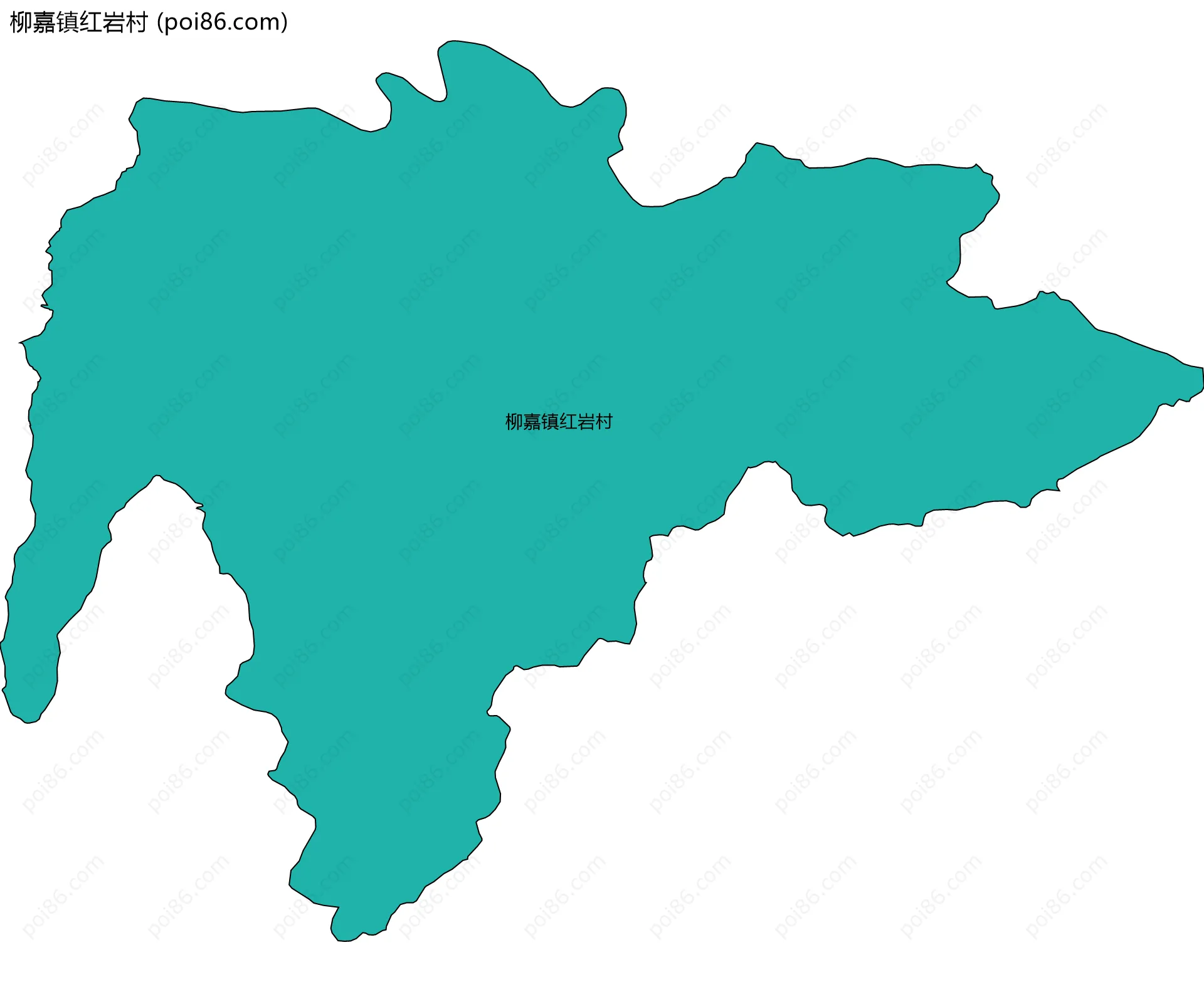 柳嘉镇红岩村边界地图
