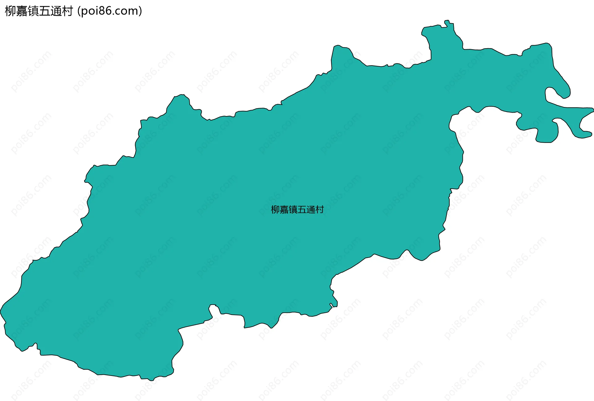 柳嘉镇五通村边界地图