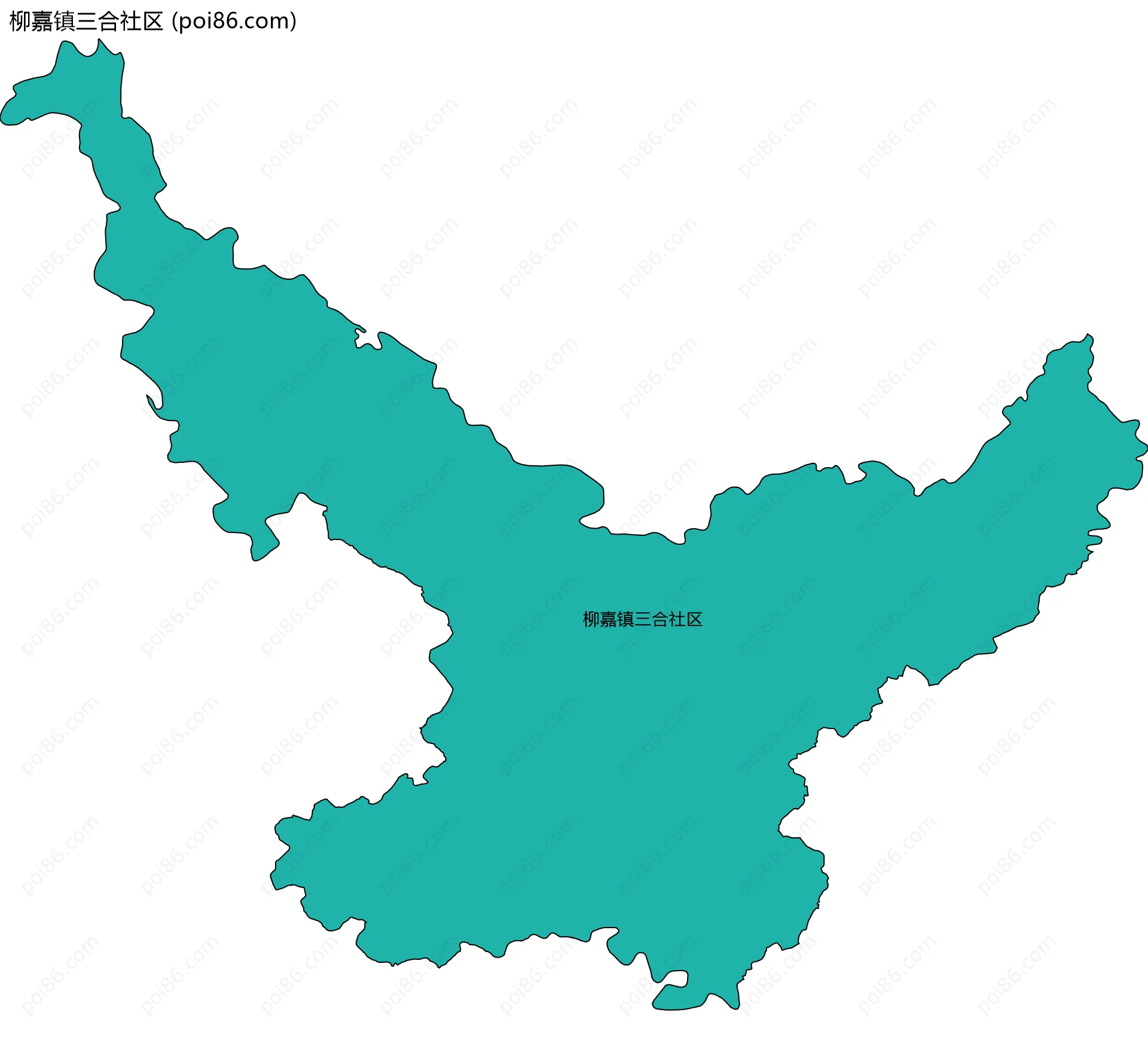 柳嘉镇三合社区边界地图
