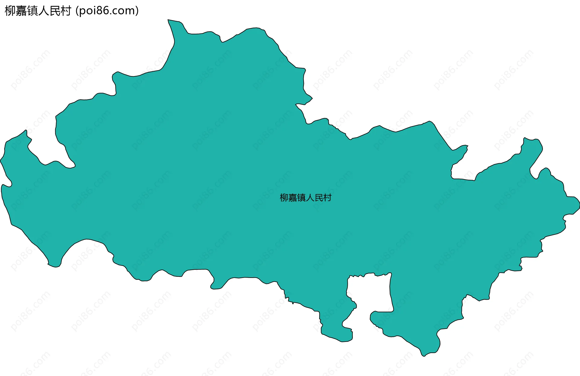 柳嘉镇人民村边界地图