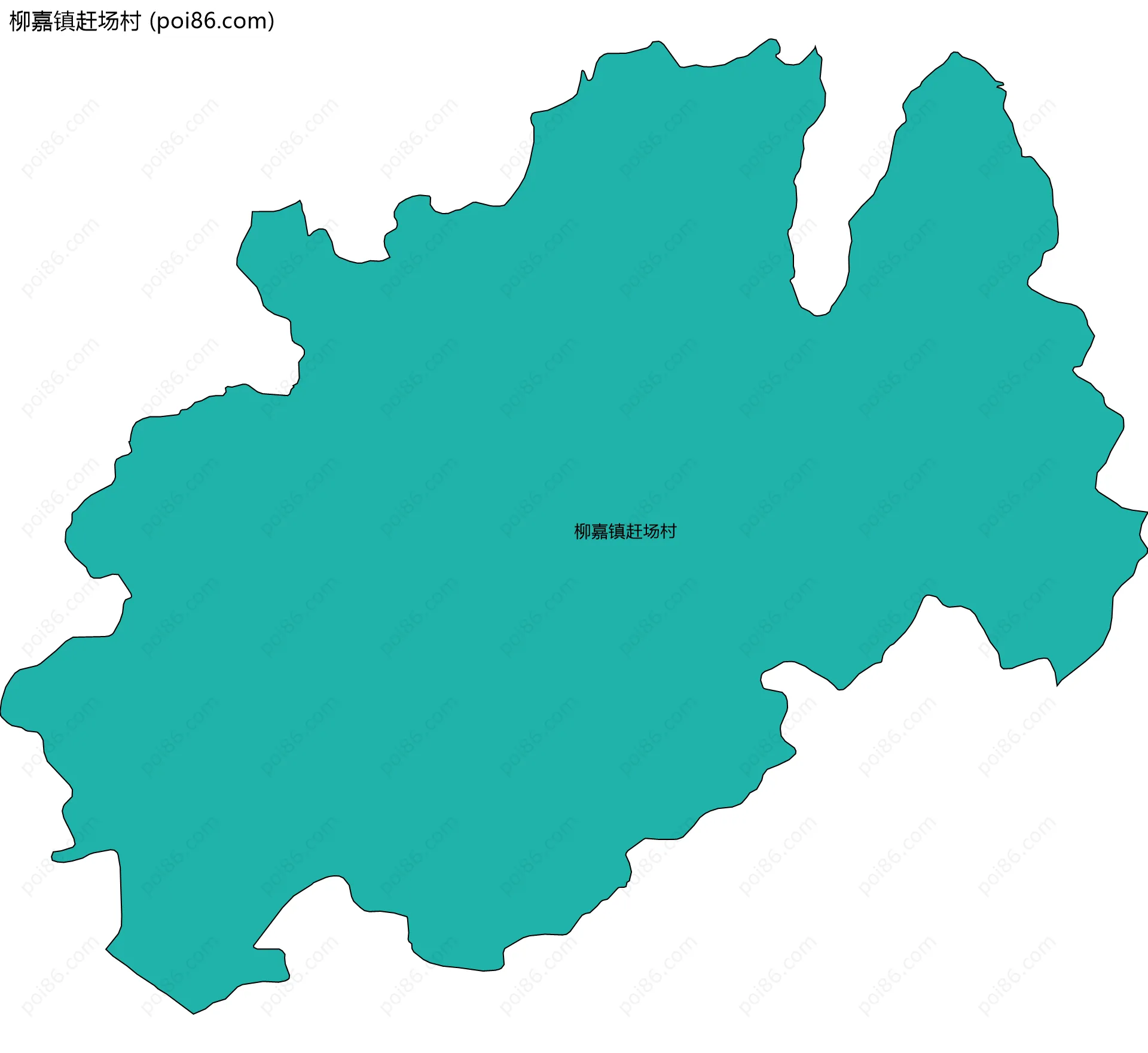 柳嘉镇赶场村边界地图