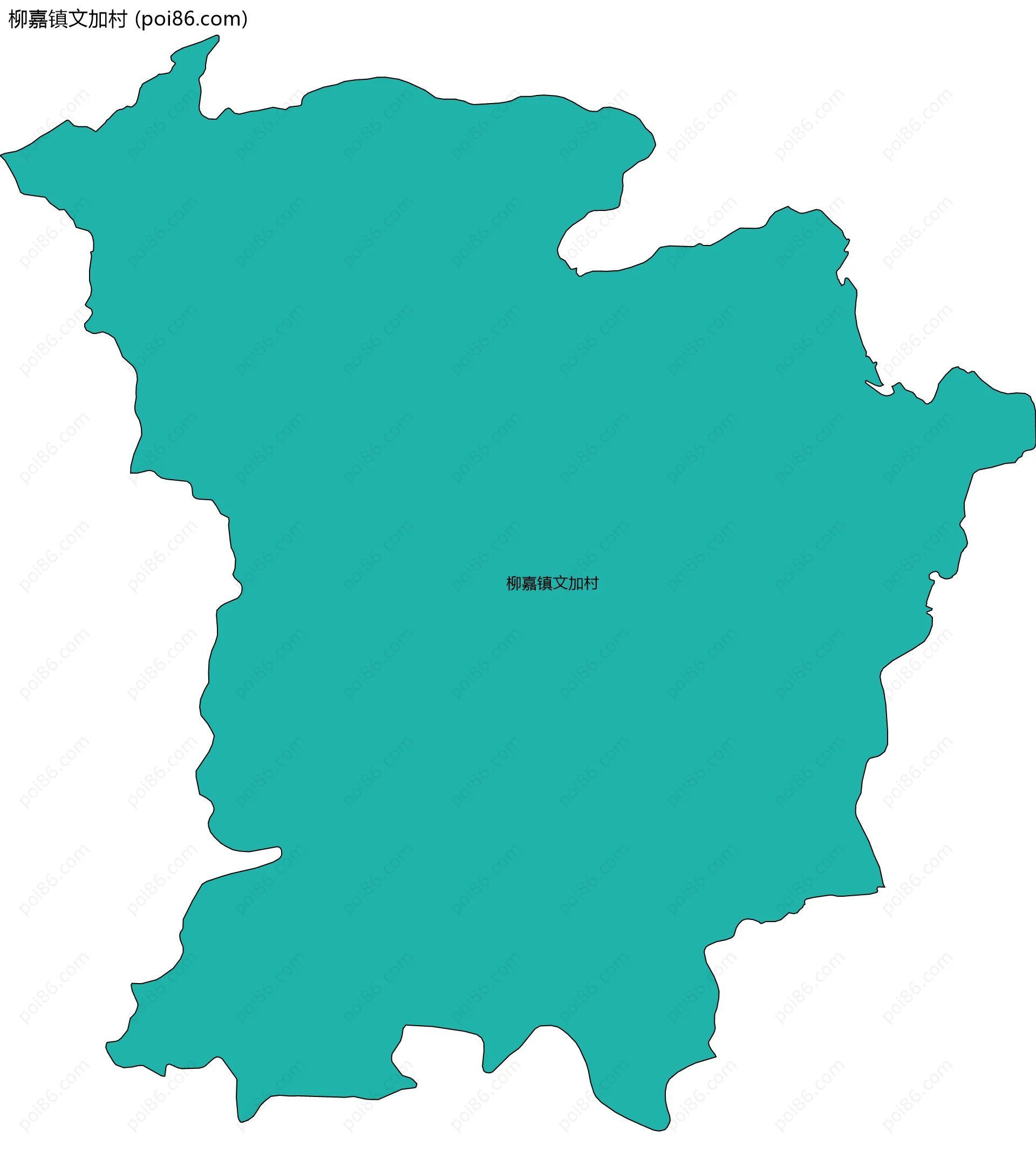 柳嘉镇文加村边界地图