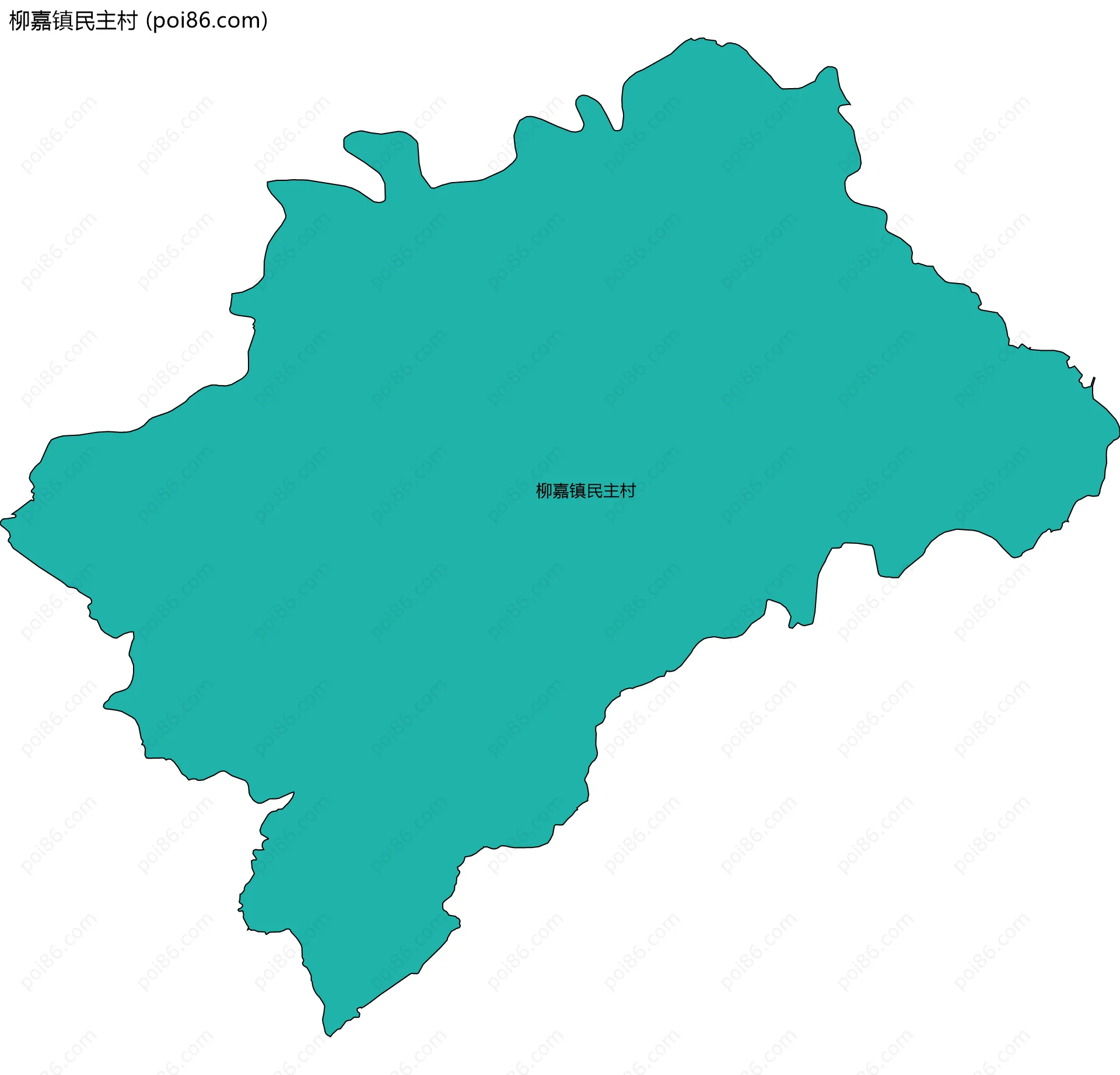 柳嘉镇民主村边界地图