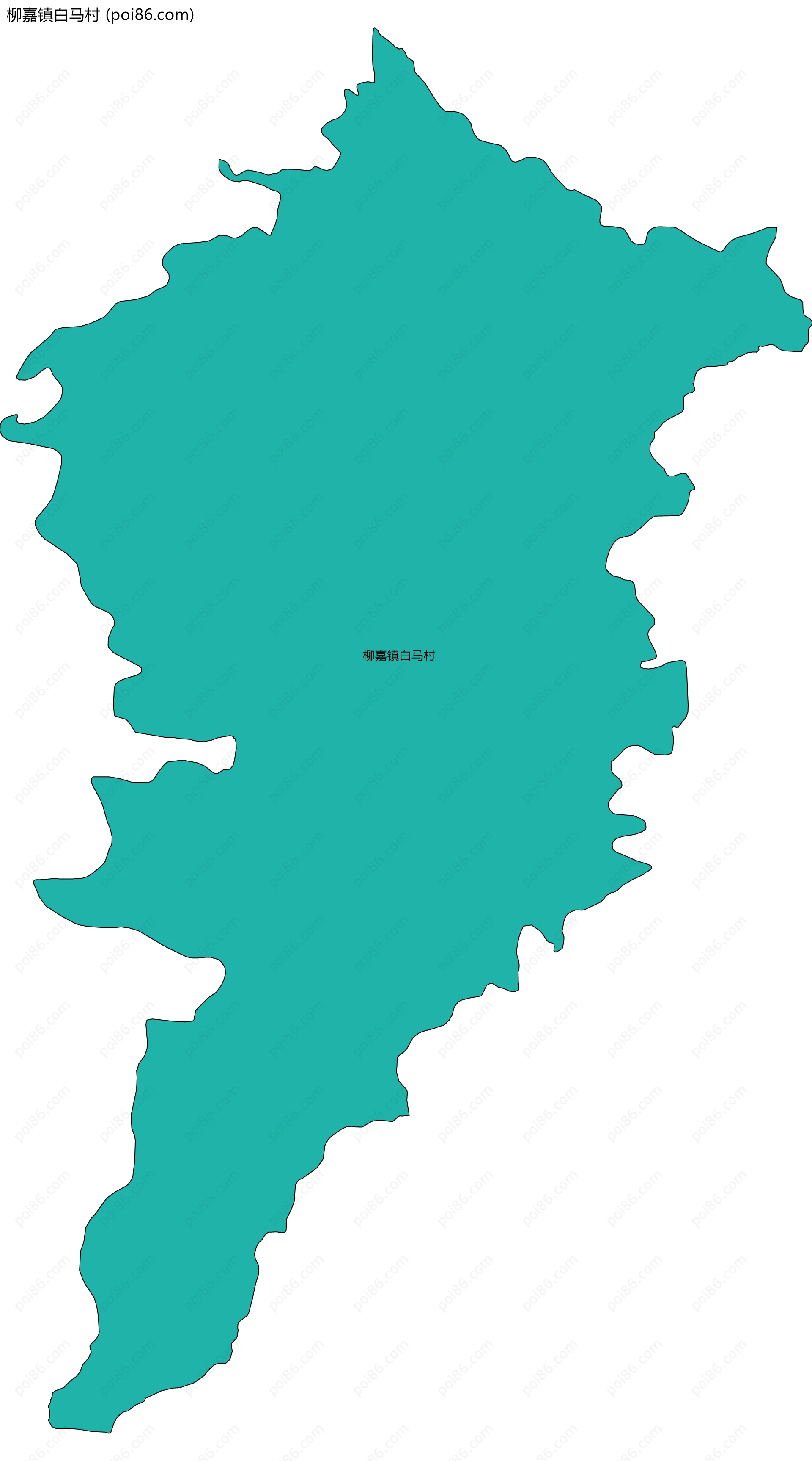 柳嘉镇白马村边界地图