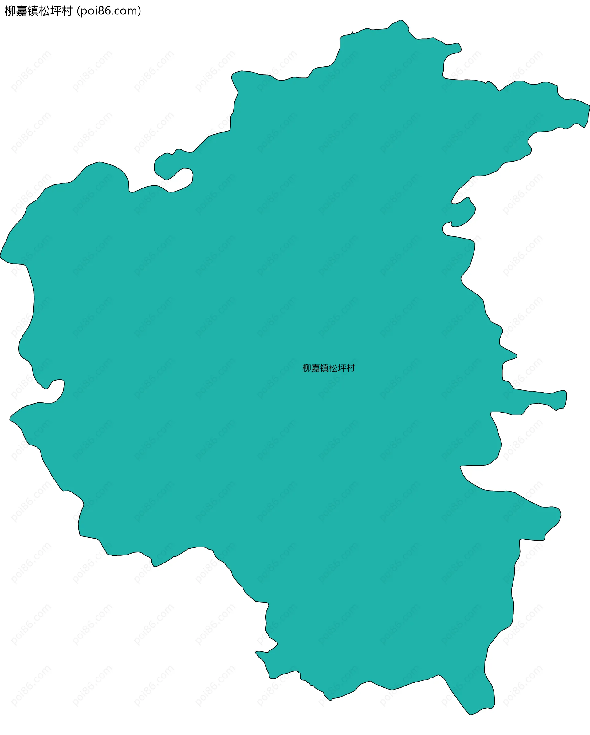 柳嘉镇松坪村边界地图