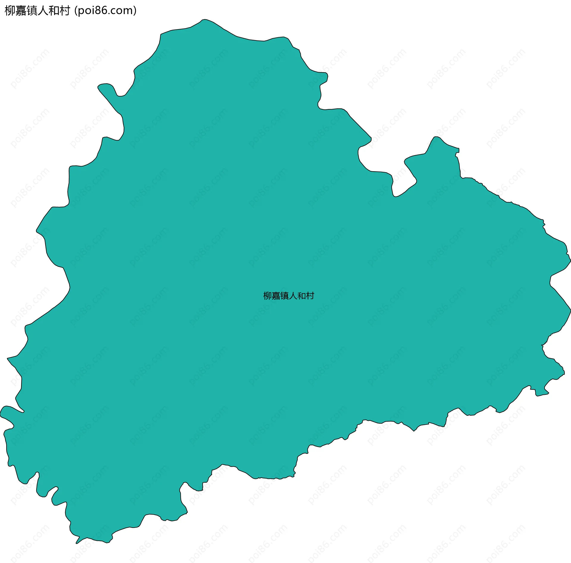 柳嘉镇人和村边界地图