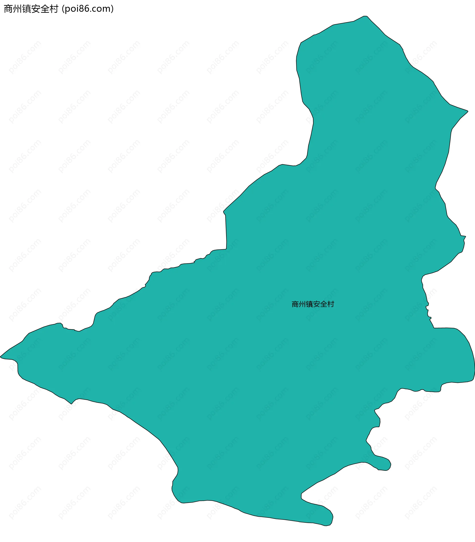 商州镇安全村边界地图