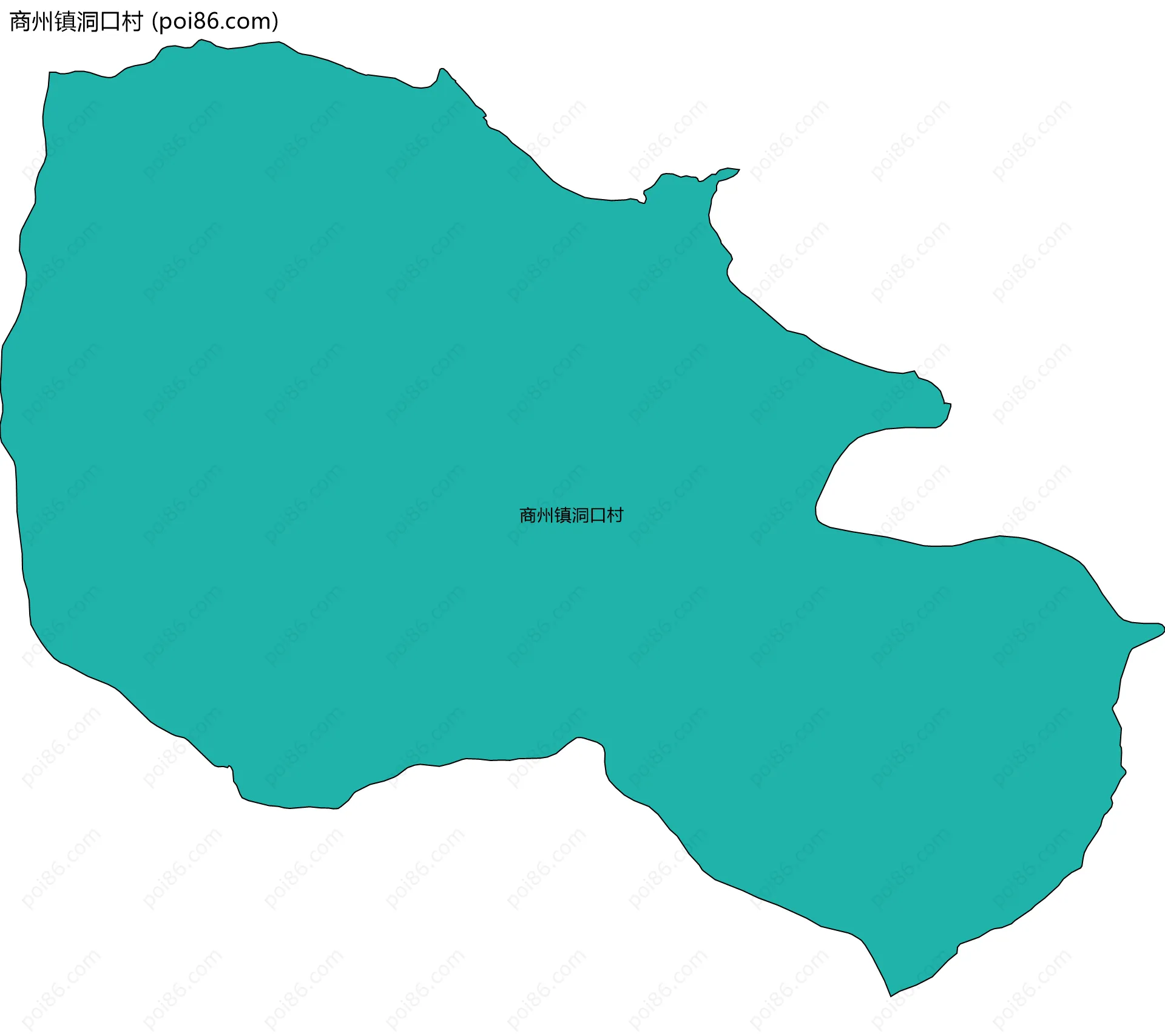 商州镇洞口村边界地图